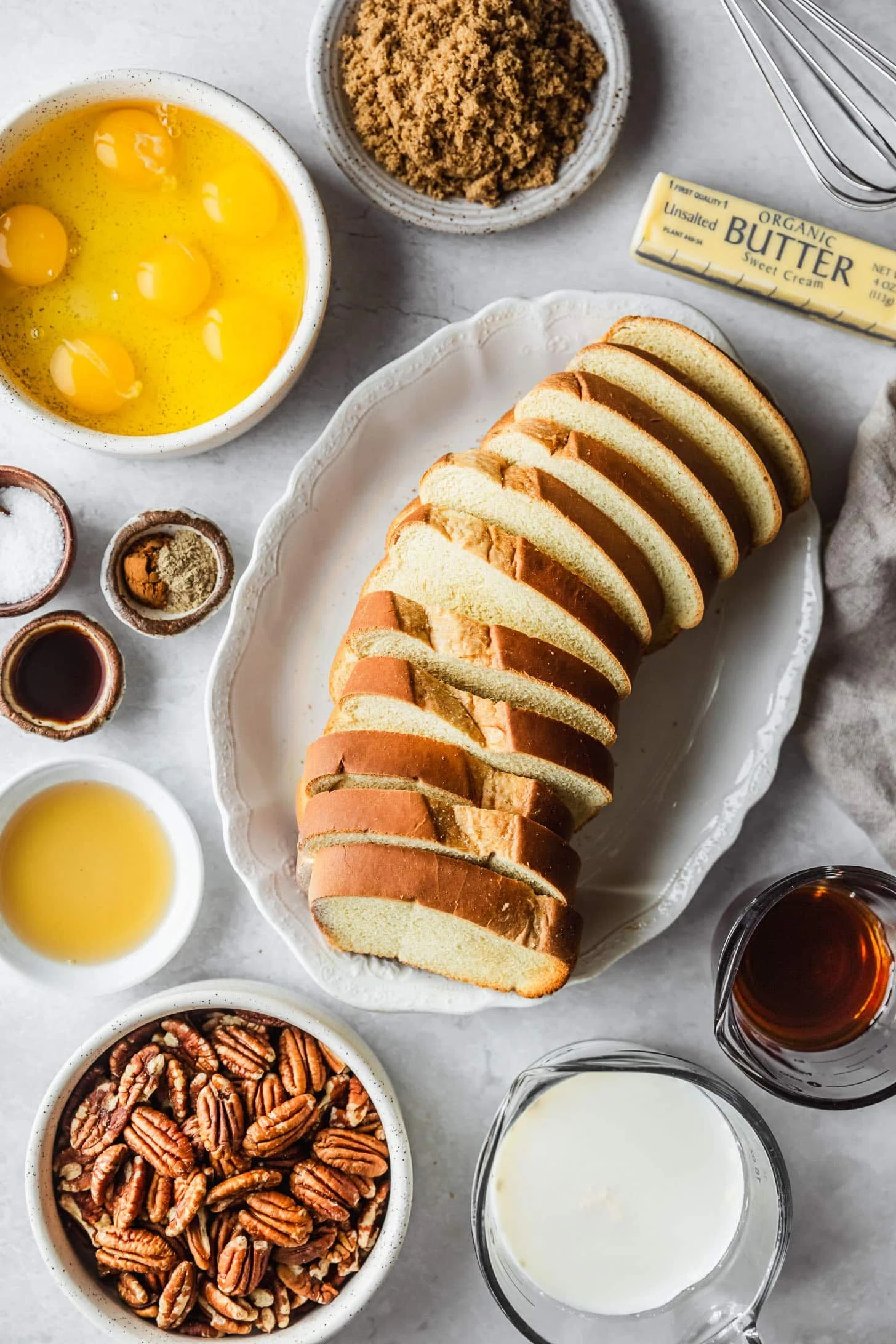 Brioche French Toast Casserole with Pecans