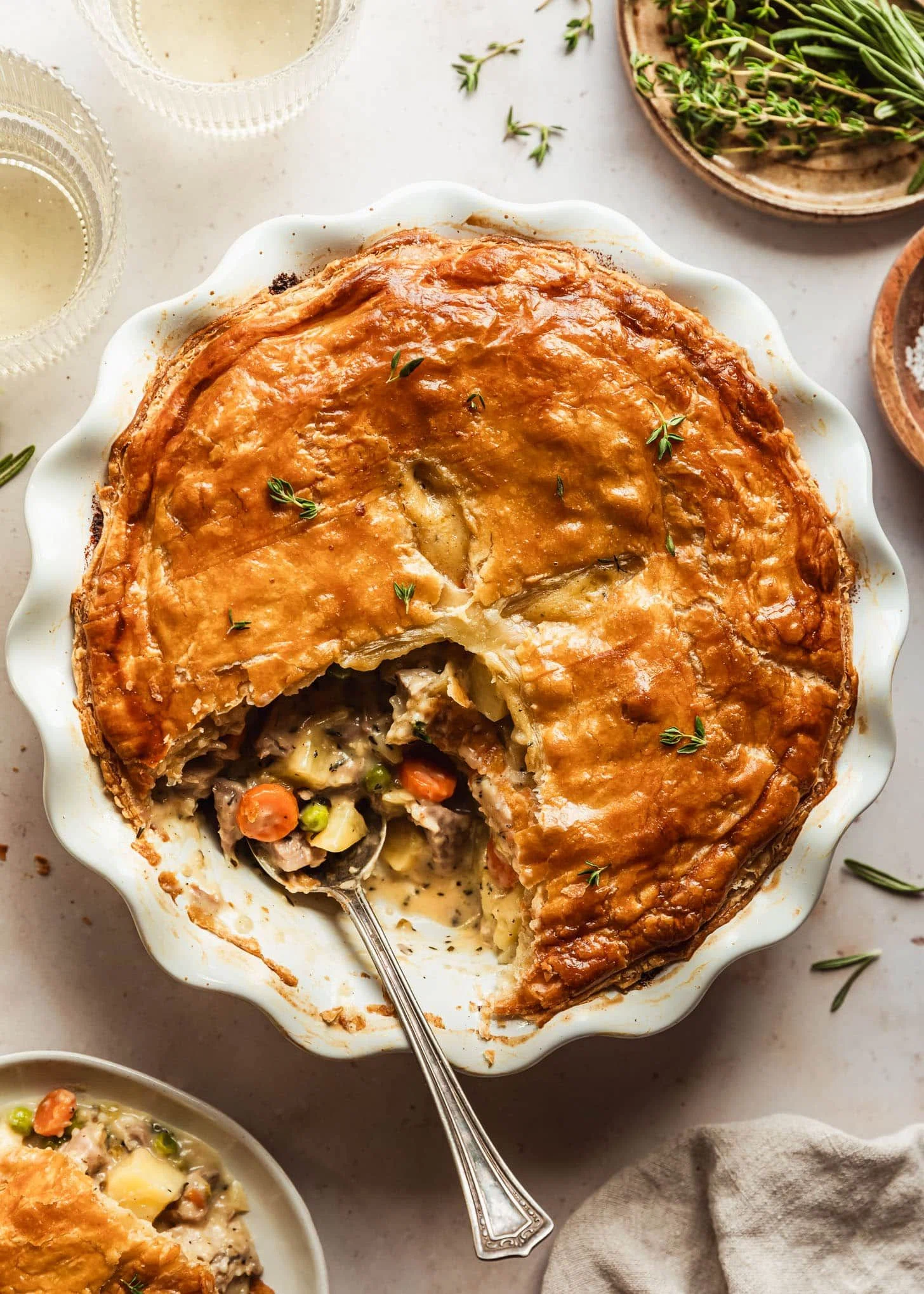 Easy Turkey Pot Pie with Puff Pastry