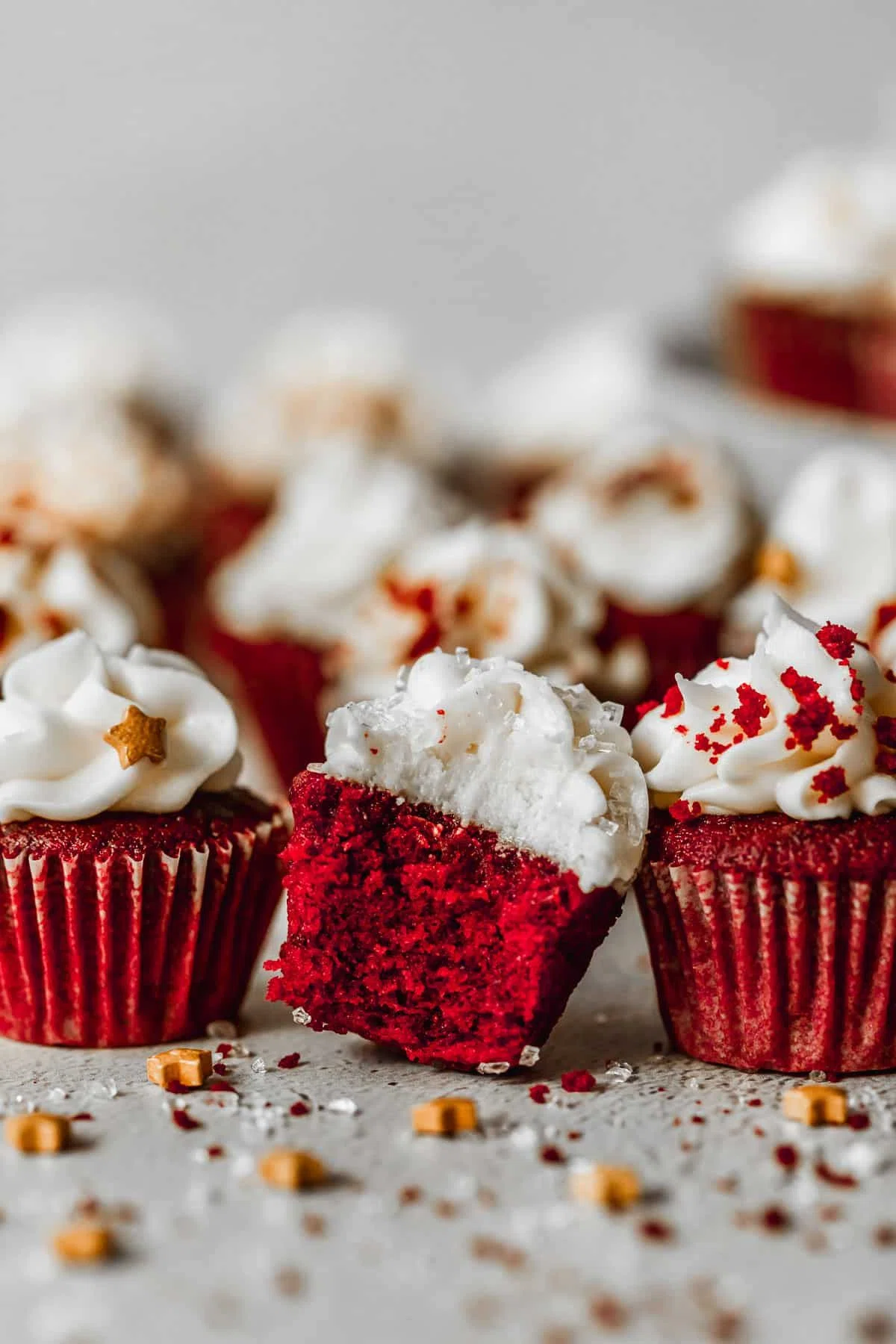Mini Red Velvet Cupcakes with Cream Cheese Frosting