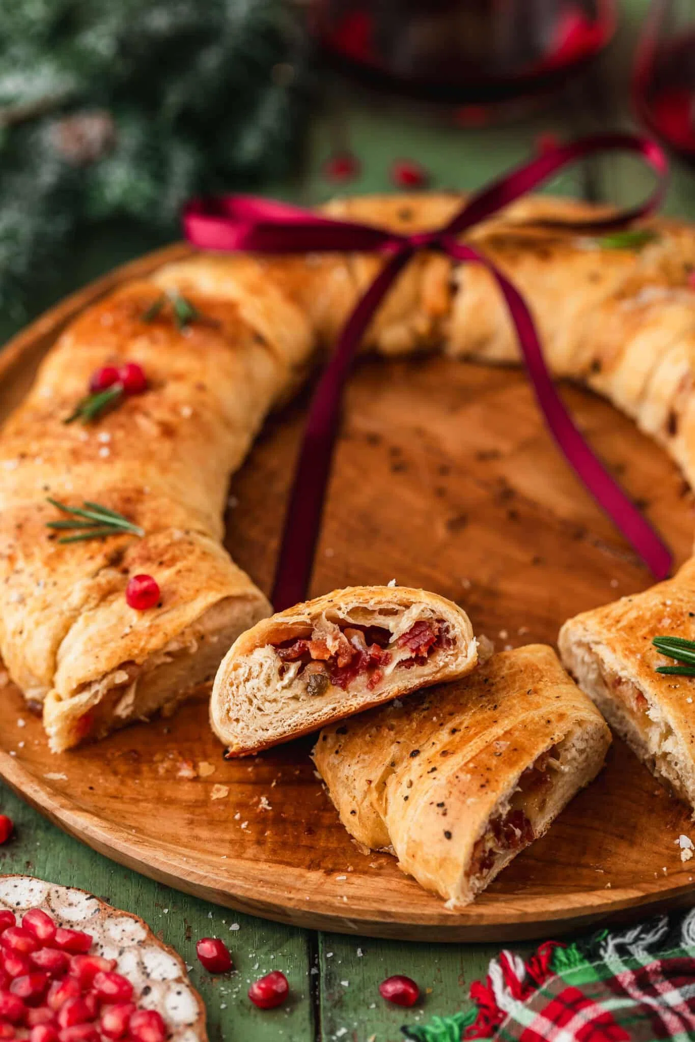 Bacon & Brie Crescent Wreath