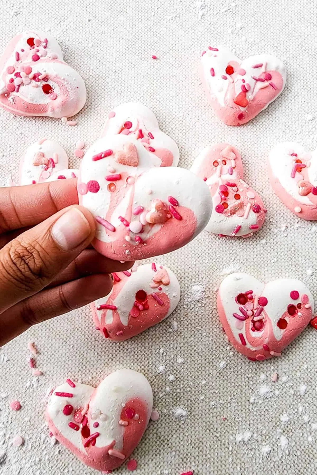 Valentine Meringue Cookies
