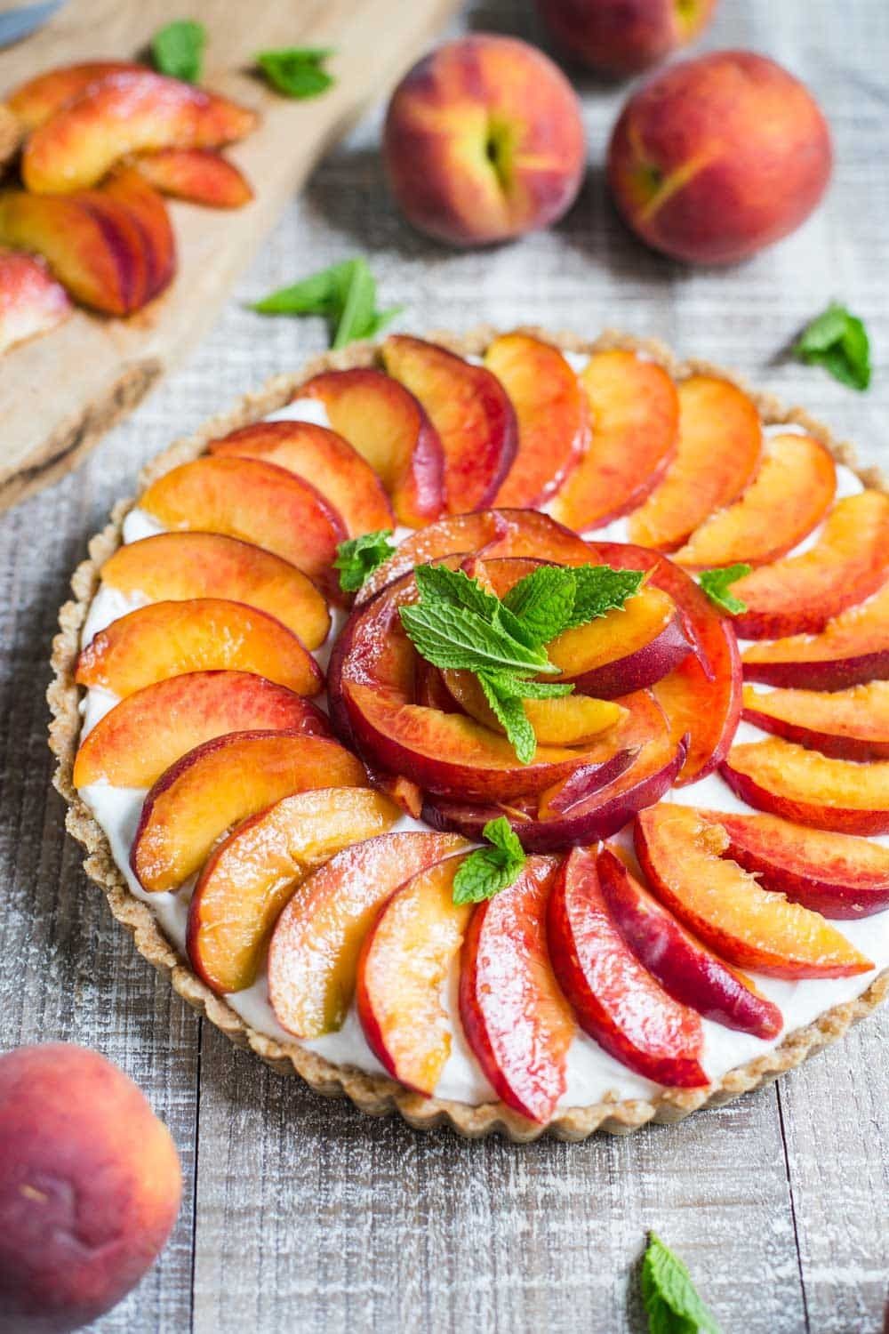 No Bake Peach Pie (V + GF)