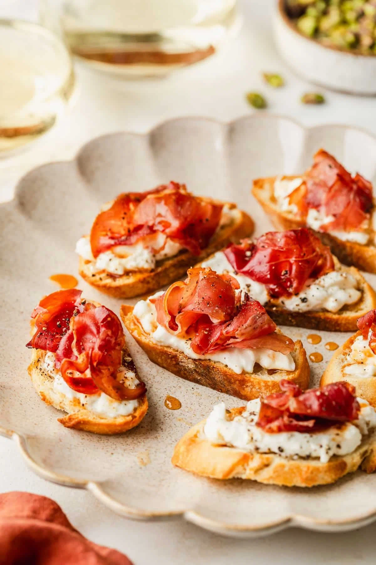 Crispy Prosciutto & Burrata Crostini