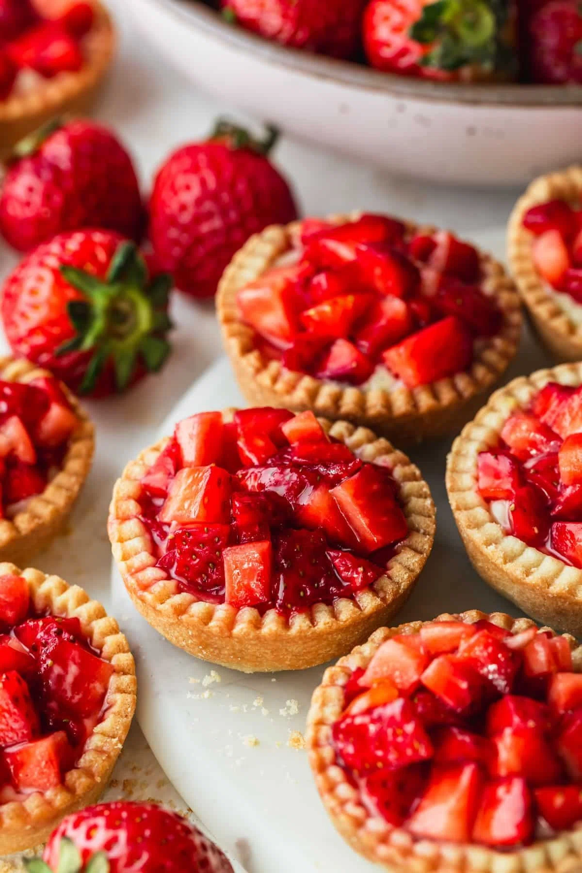 Quick Mini Strawberry Custard Tartlets