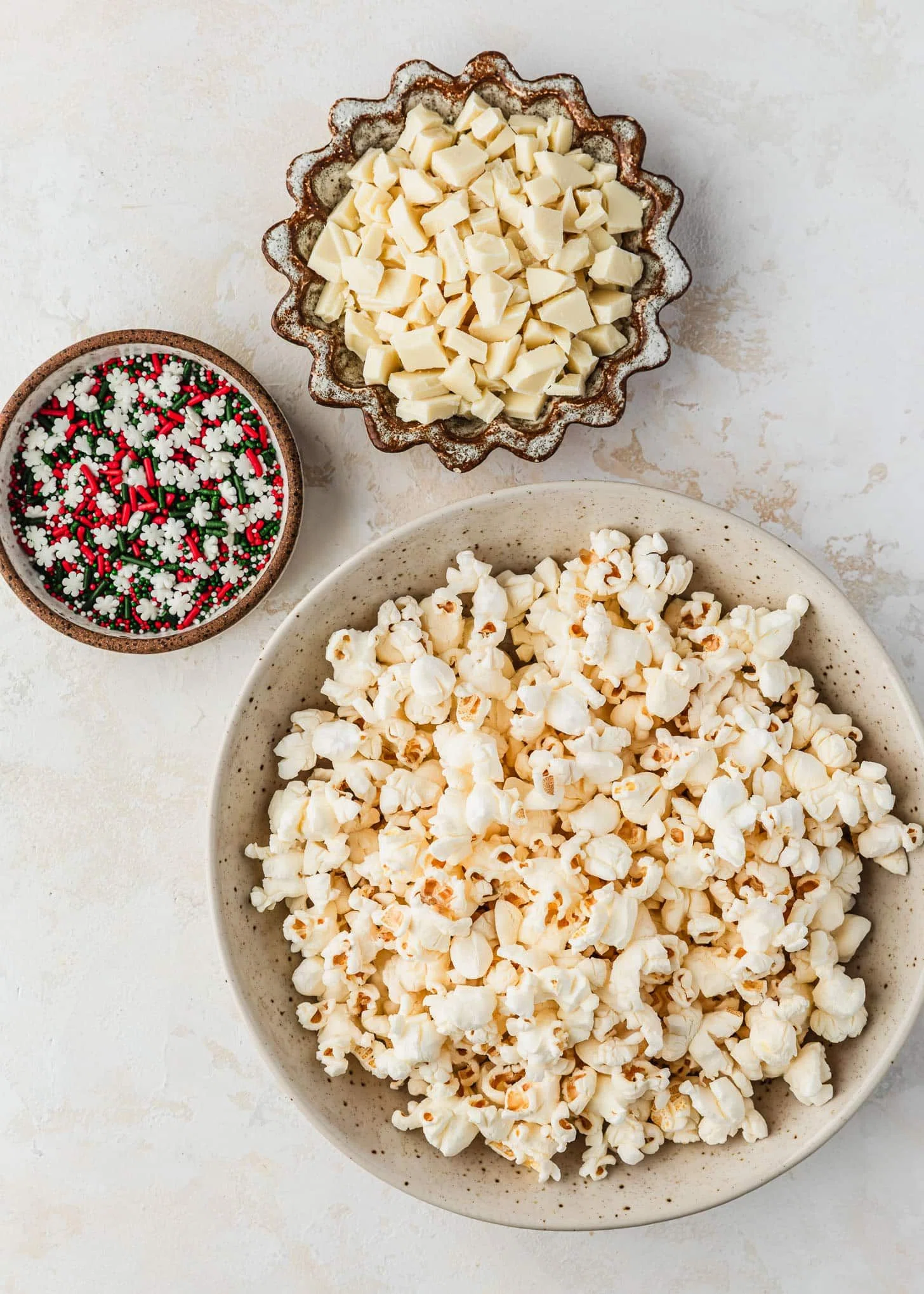 White Chocolate Popcorn with Sprinkles