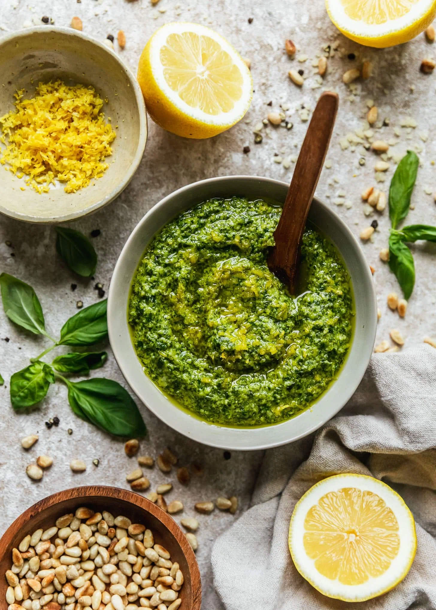 Lemon Pesto with Basil