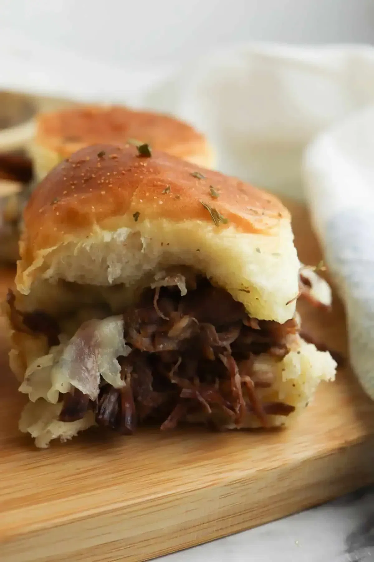 Crockpot Italian Beef Sliders