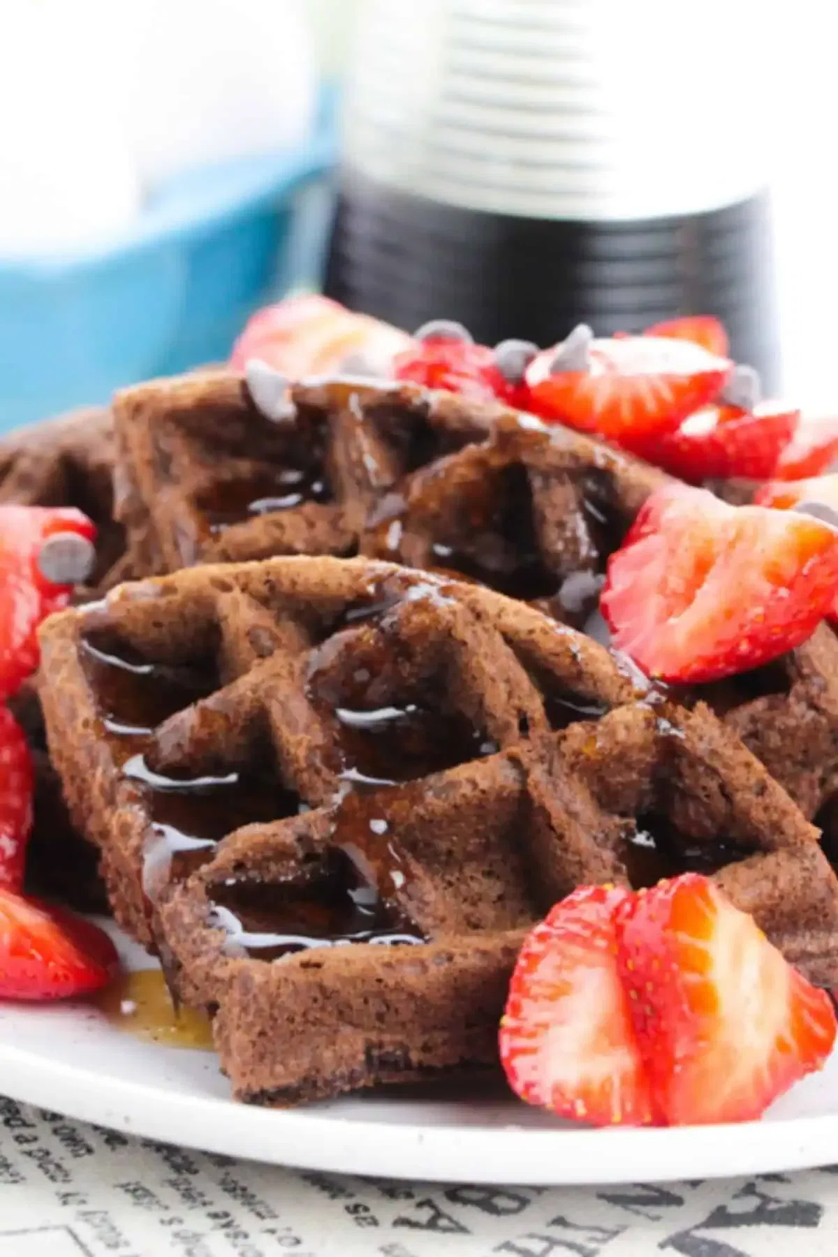 Cake Mix Chocolate Waffles