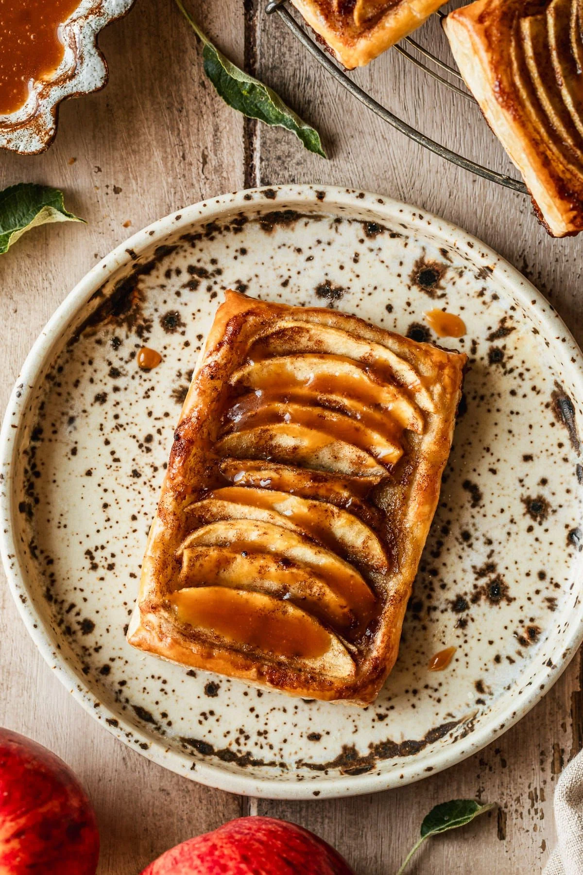Mini Caramel Apple Tarts with Puff Pastry