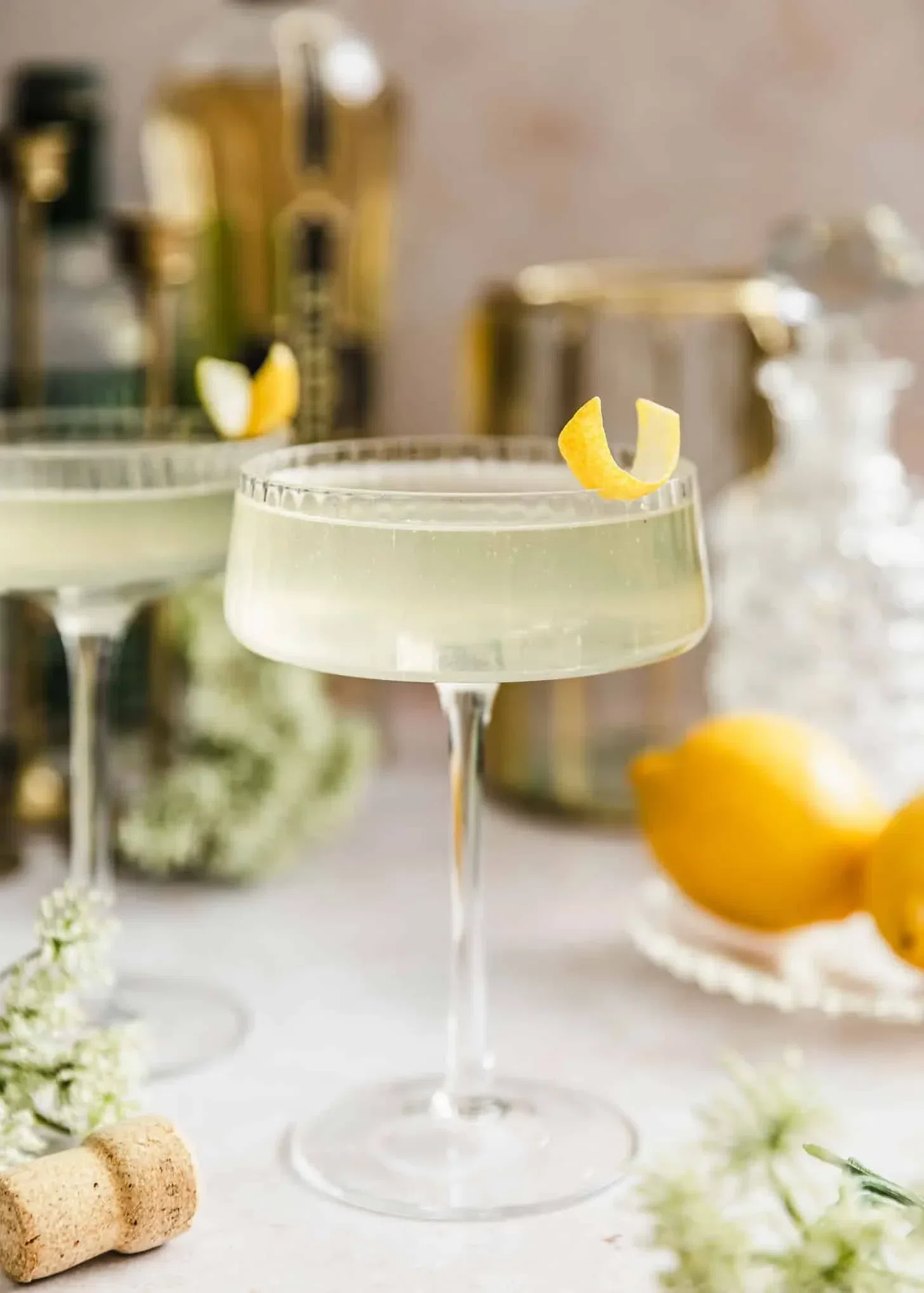 French 77 Cocktail with Gin
