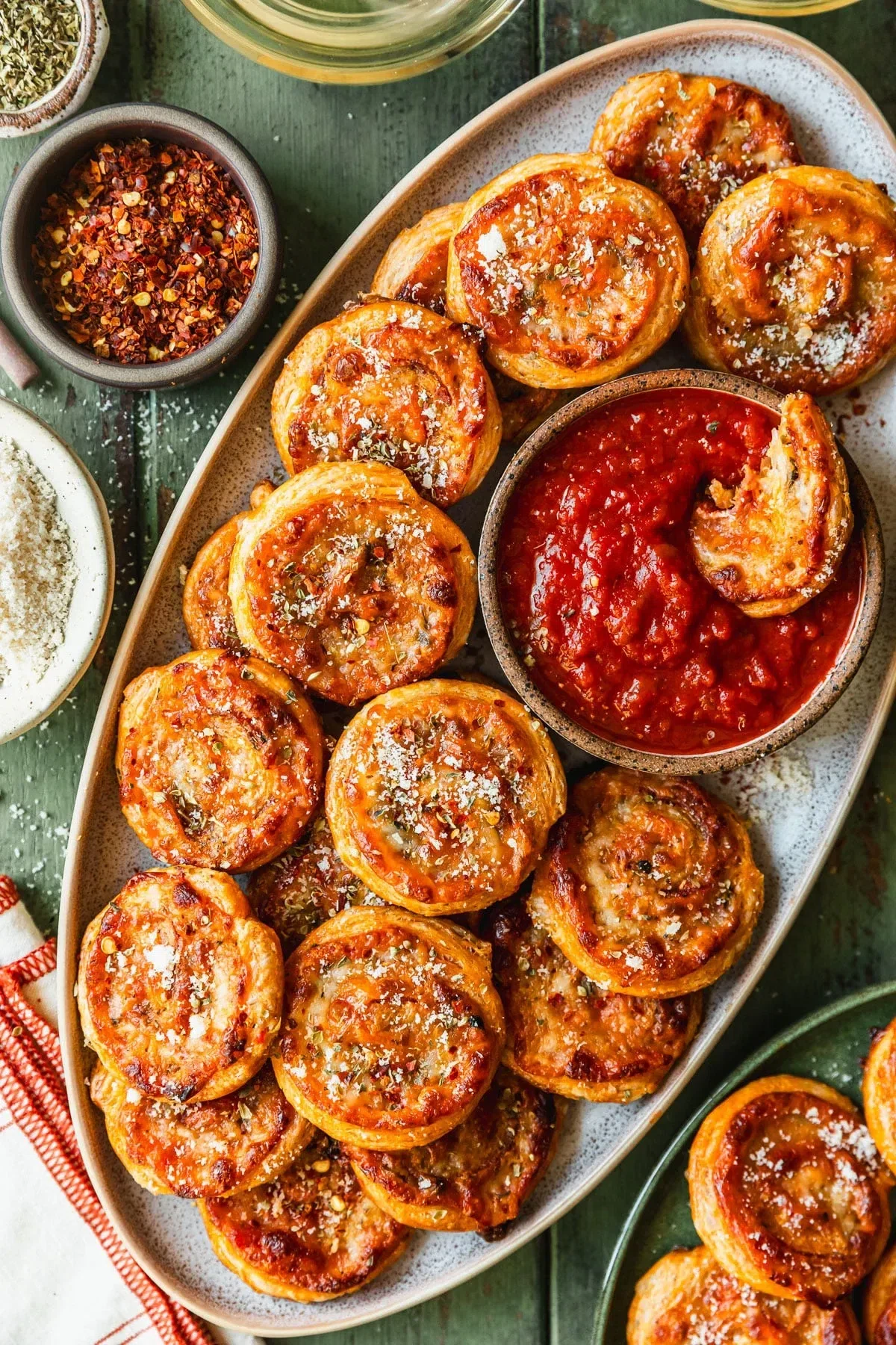 Savory Pizza Scrolls with Puff Pastry