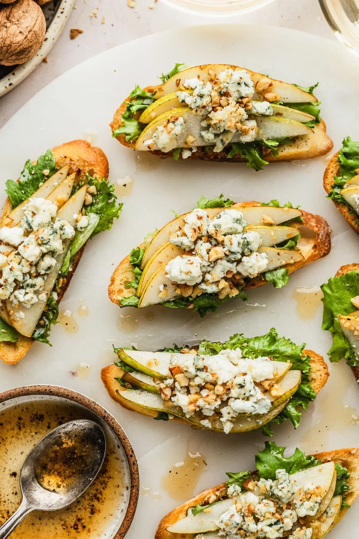 Pear & Blue Cheese Crostini