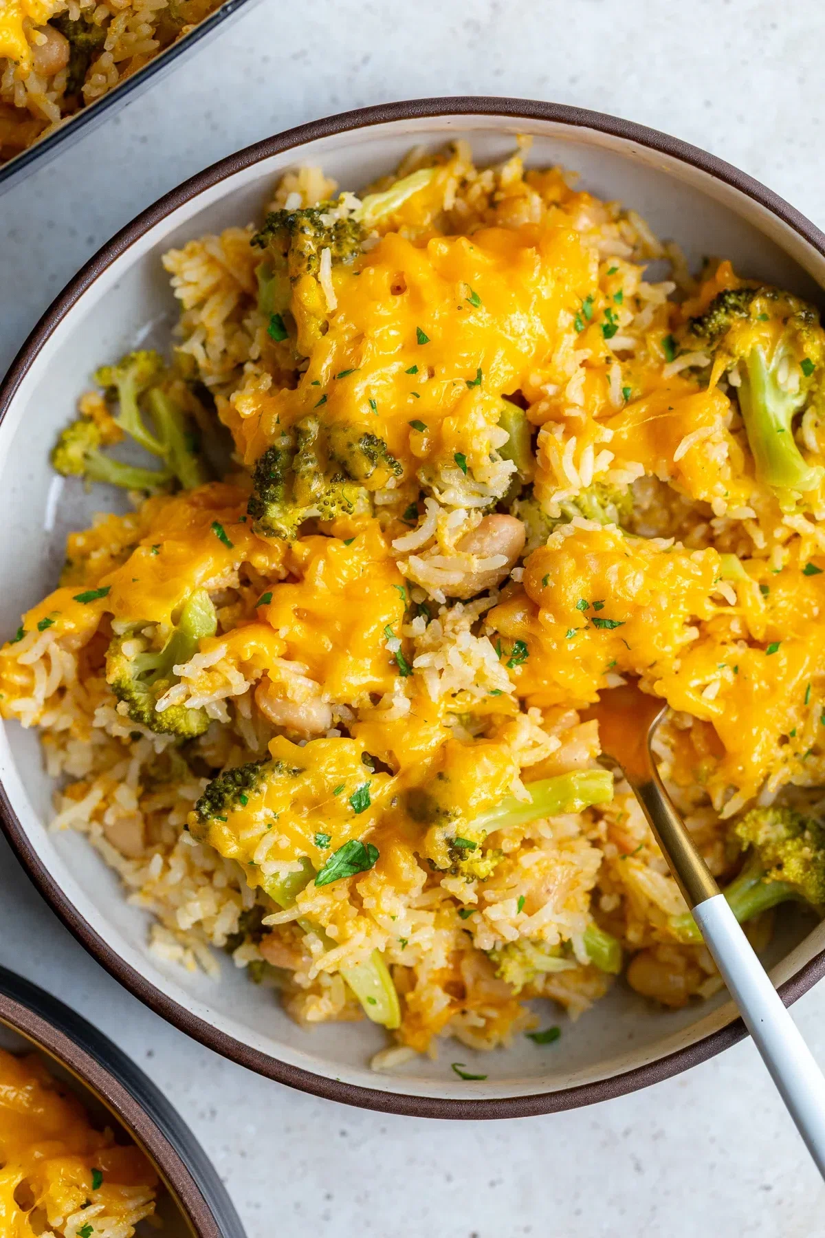 Broccoli Cheese Rice Casserole (High Protein!)