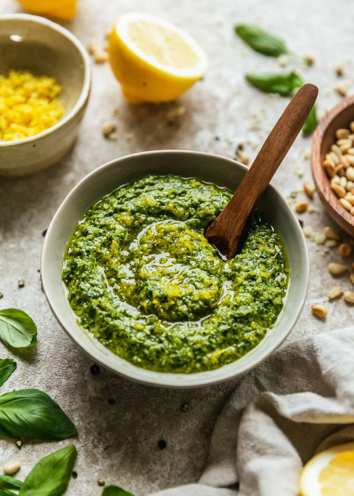 Lemon Pesto with Basil
