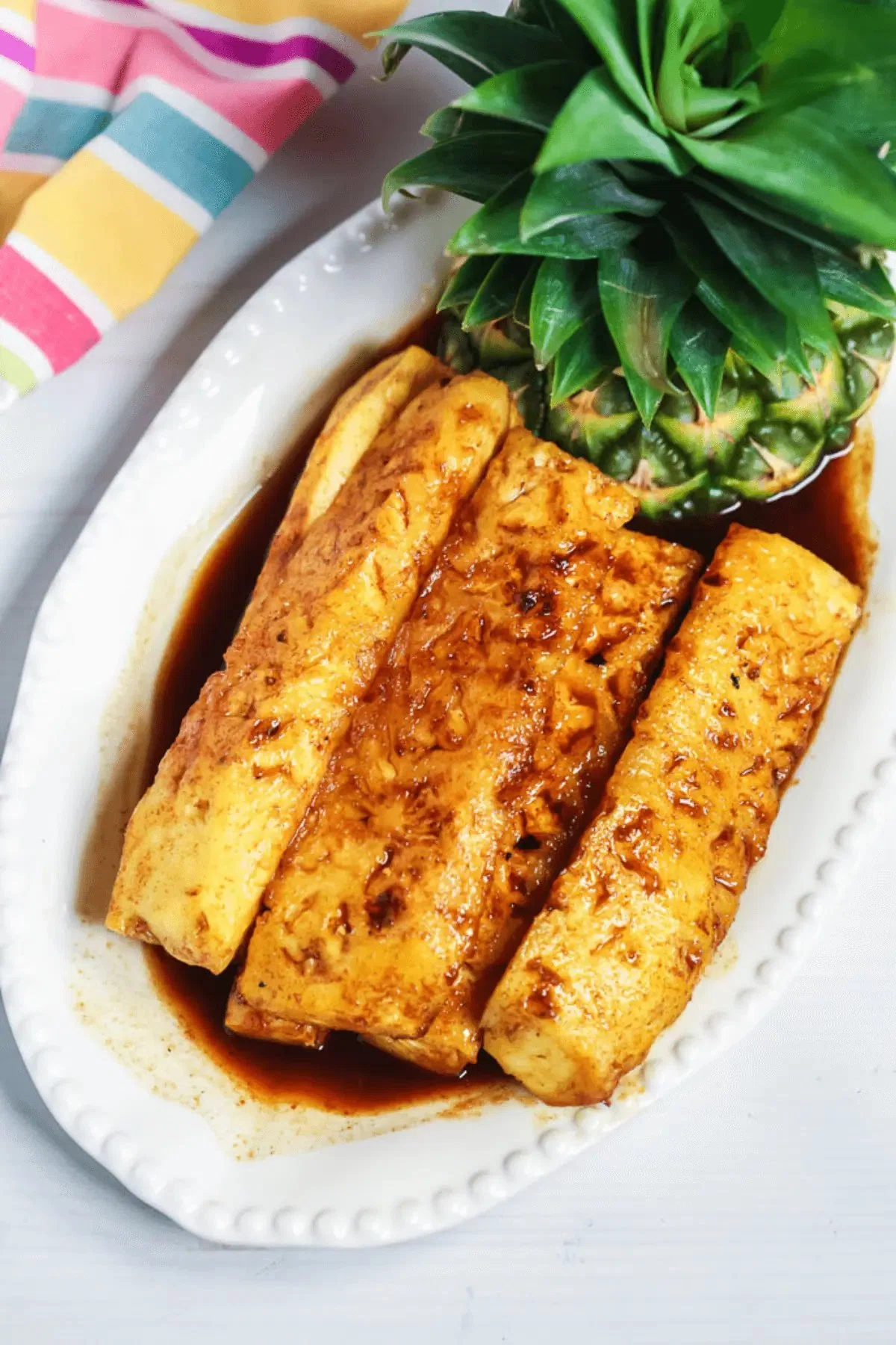 Grilled Brown Sugar Glazed Pineapple