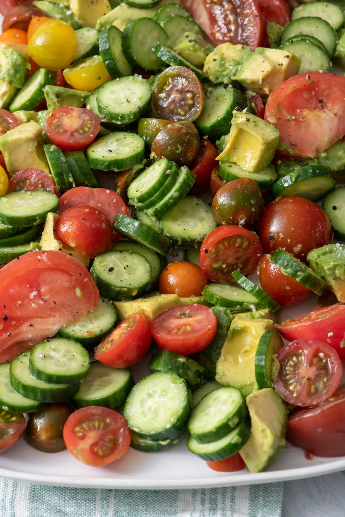 Avocado Cucumber Tomato Salad
