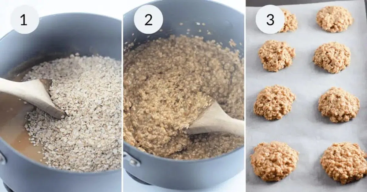 No Bake Peanut Butter Oatmeal Cookies
