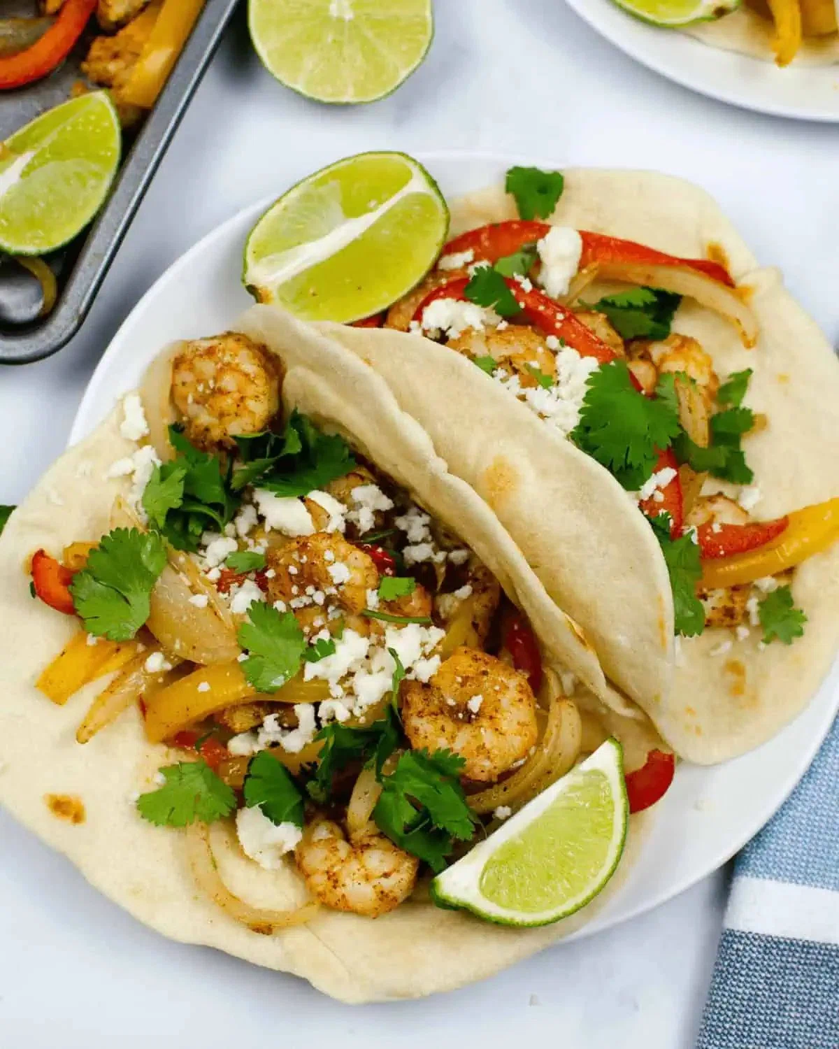 Shrimp Baking Sheet Fajitas