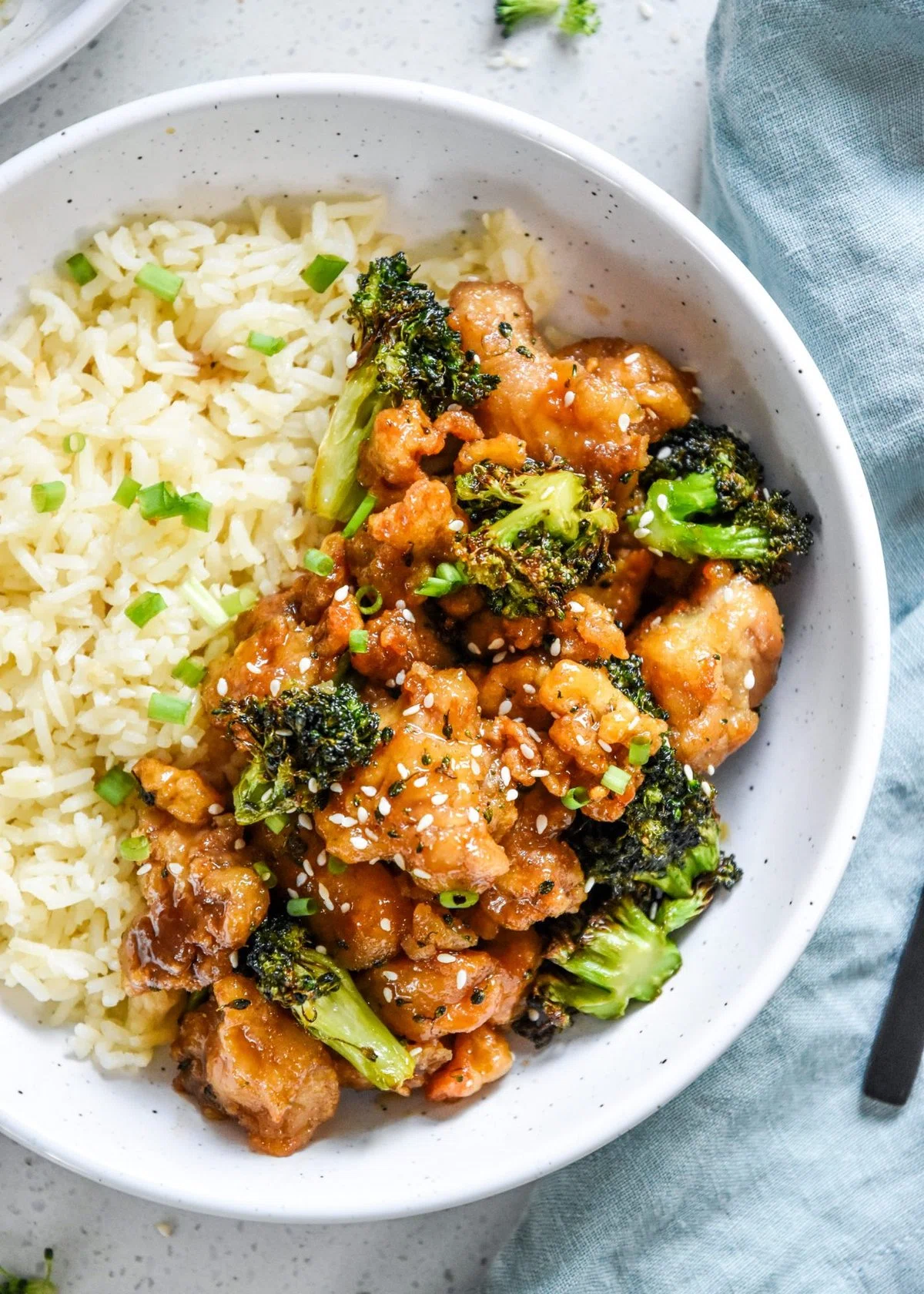 Air Fryer Trader Joe’s Orange Chicken and Broccoli