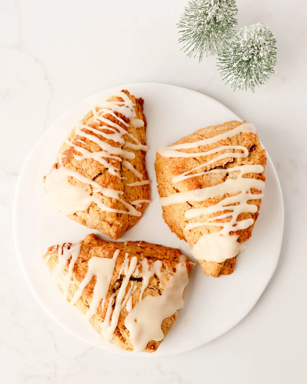 Gingerbread Scones with Maple Glaze