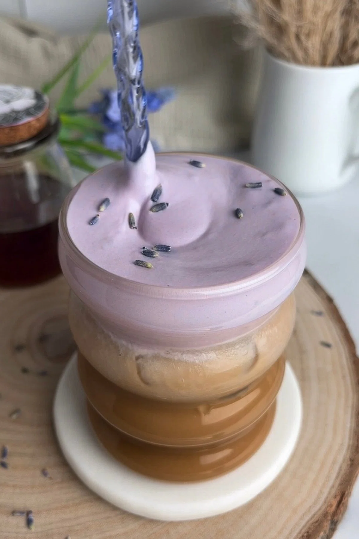 Iced Lavender Cream Oat Milk Latte