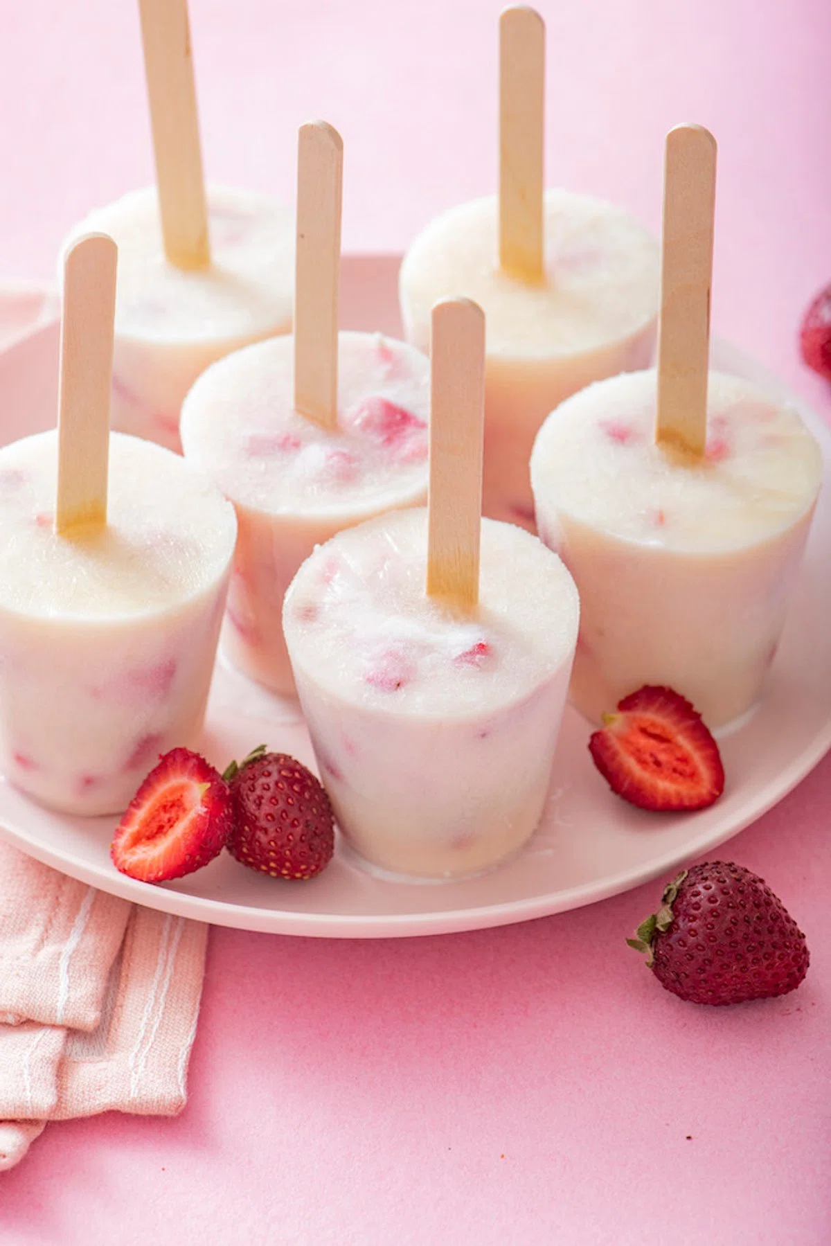 Strawberry Yogurt Ice Pops