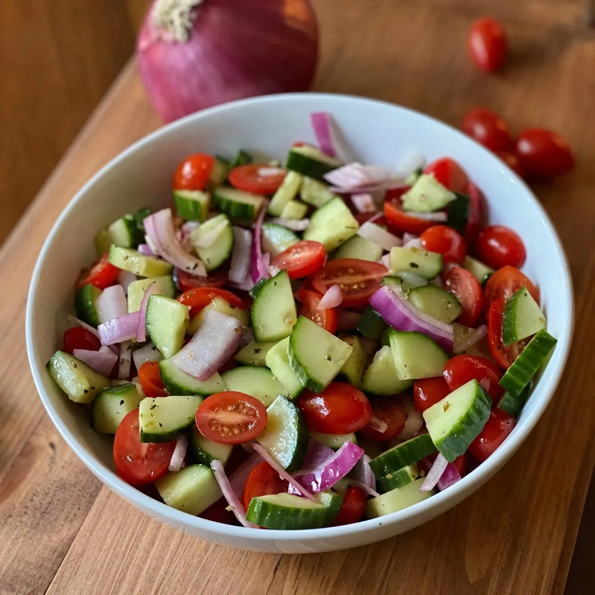 Cucumber, Tomato & Onion Salad