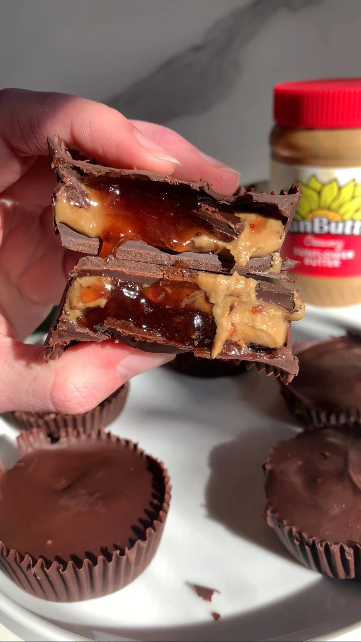 Strawberry Chocolate SunButter Cups
