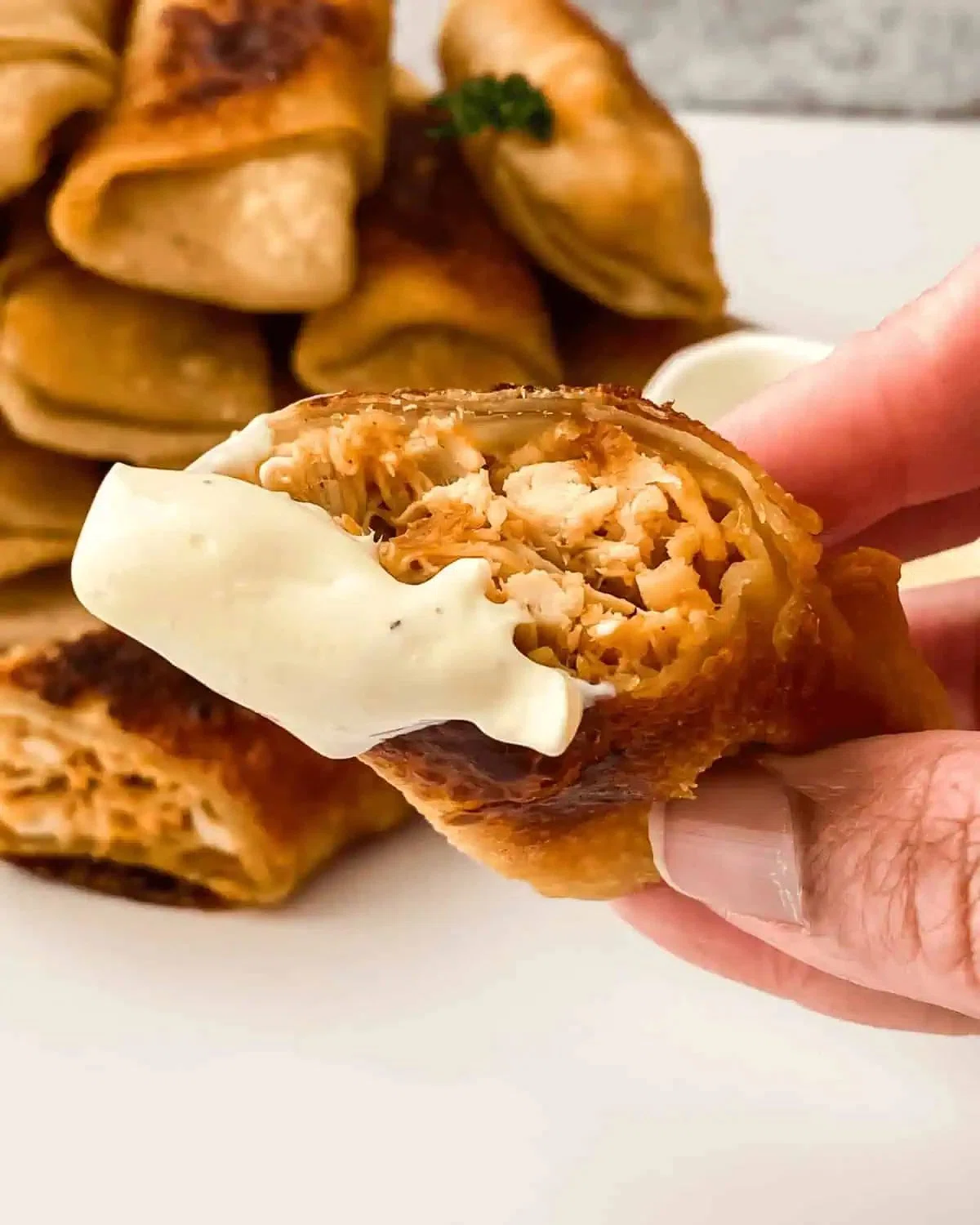Buffalo Chicken Egg Rolls