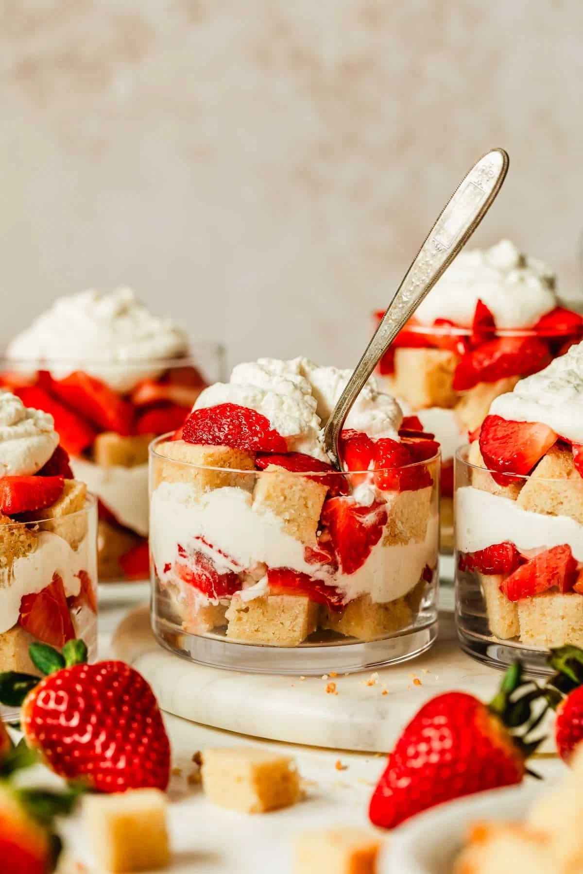 Strawberry Shortcake Cups with Lemony Pound Cake