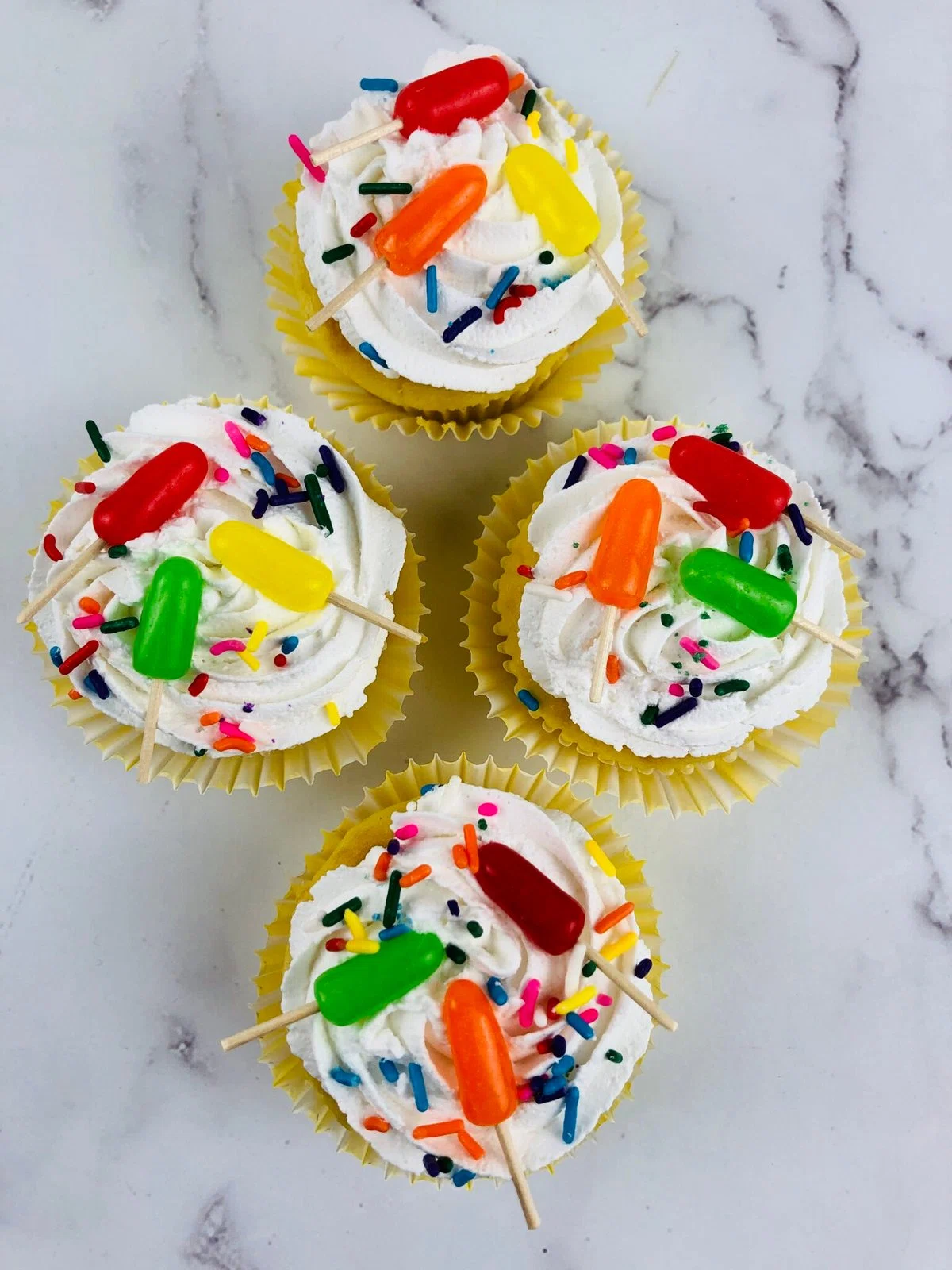 Popsicle Cupcakes for Summer