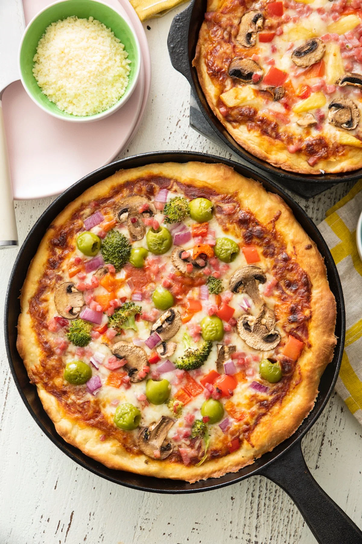 Deep Dish Cast Iron Pizza