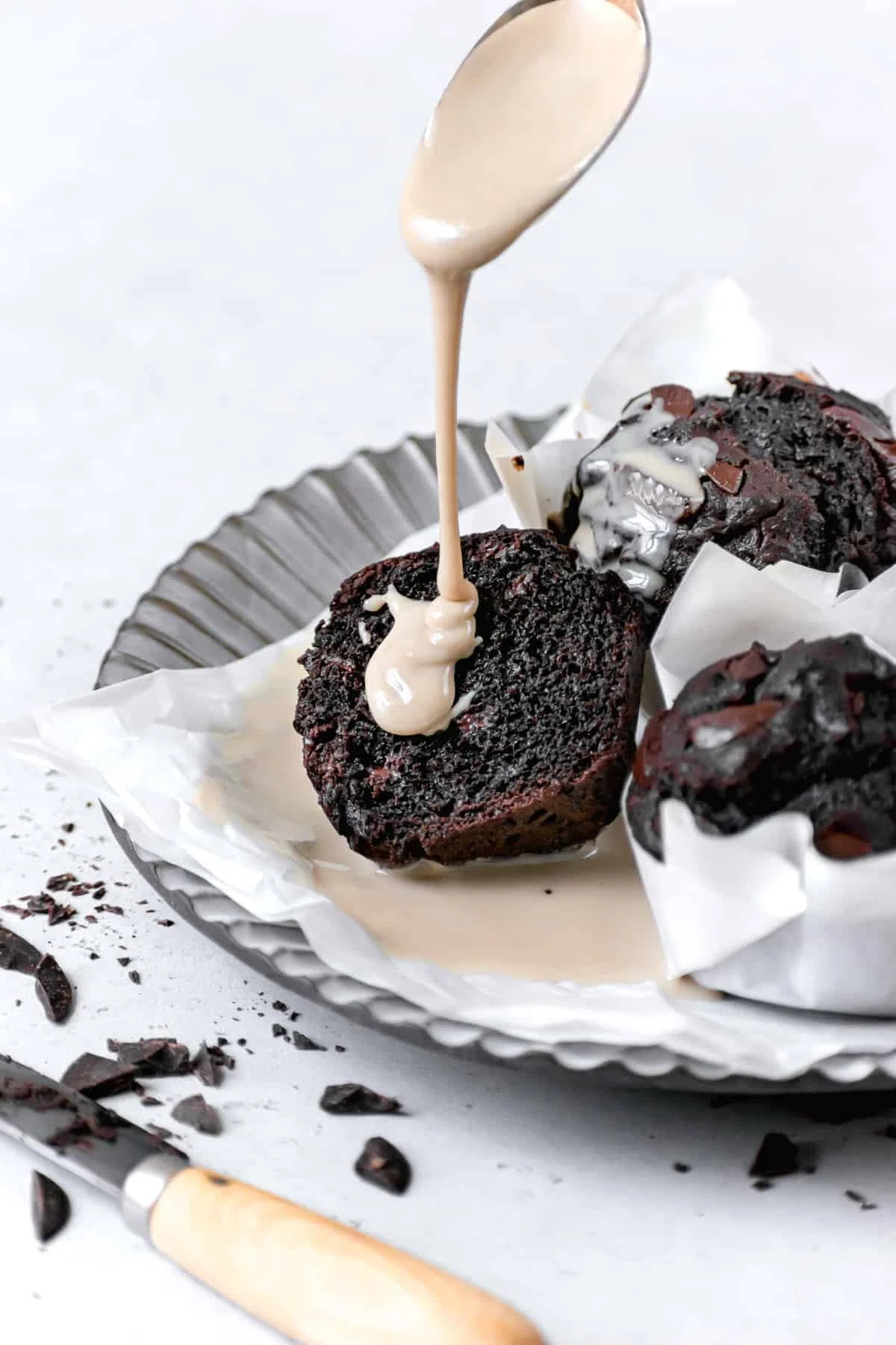 Double Chocolate Tahini Muffins