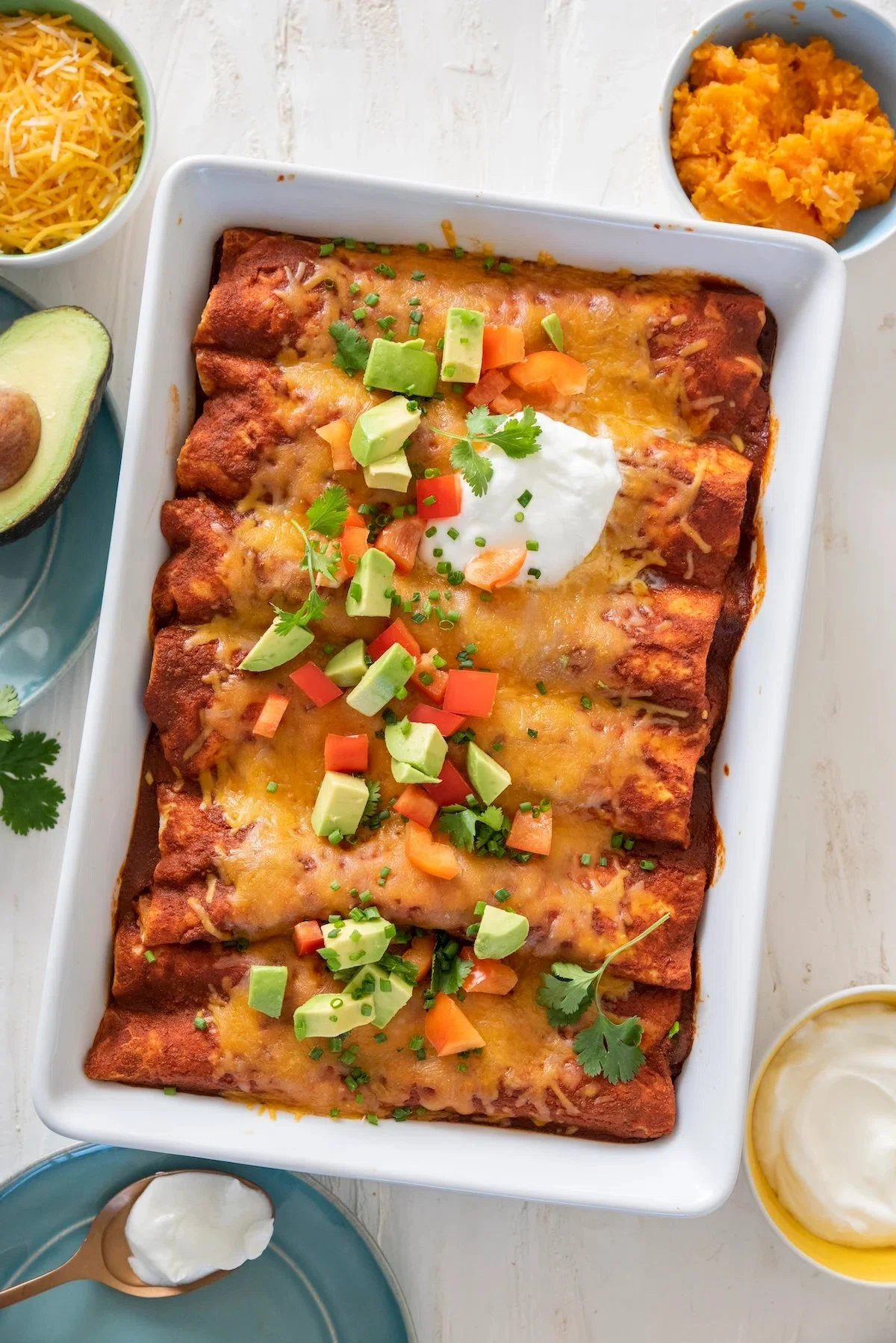 Sweet Potato Black Bean Enchiladas