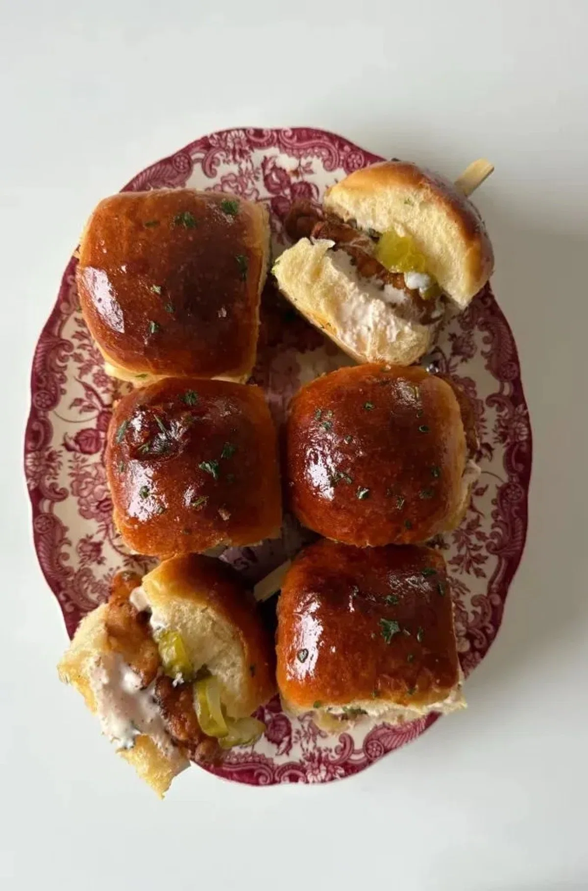 Hot Honey Chicken Sliders with Homemade Hawaiian Rolls