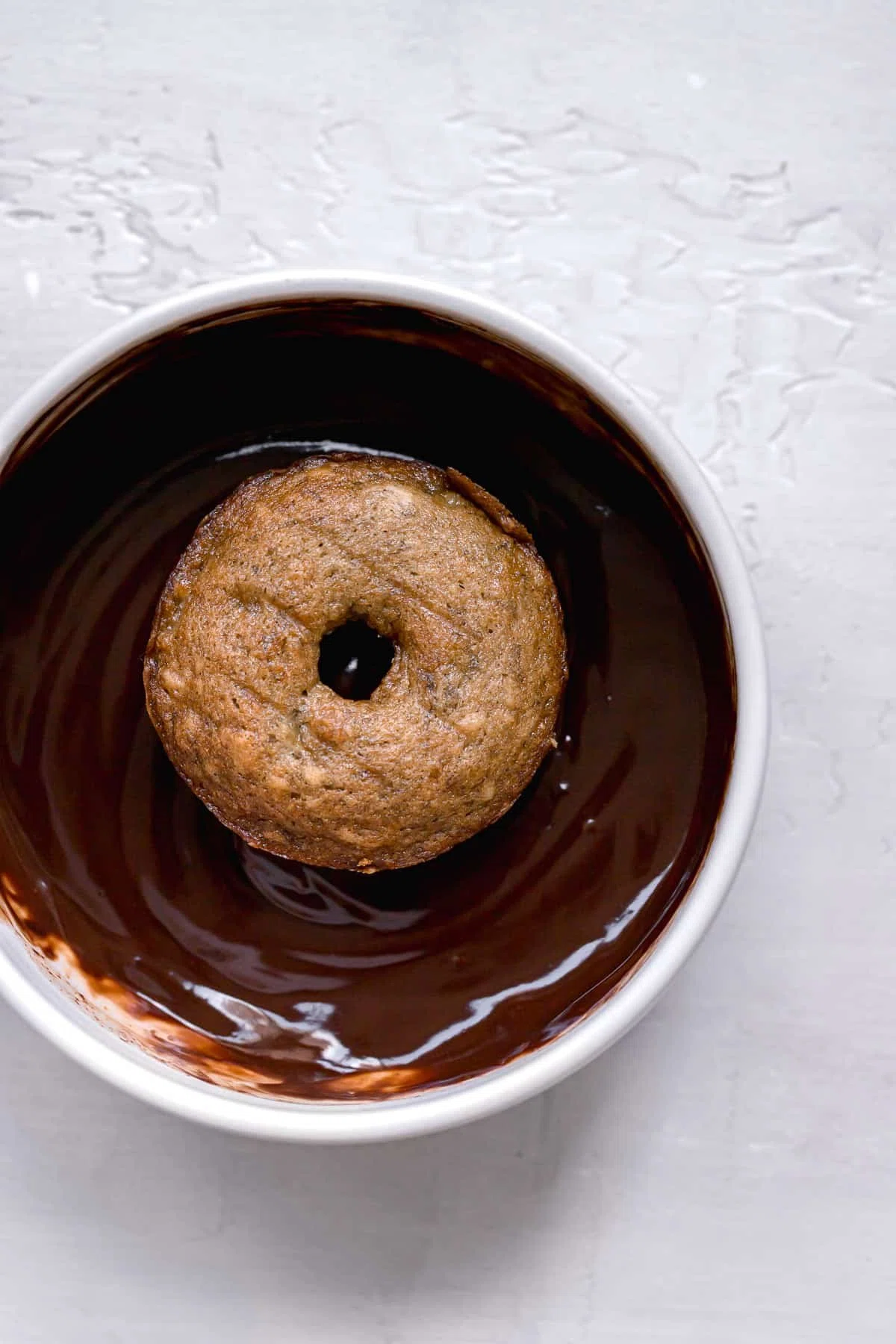 Chocolate Glazed Banana Bread Donuts