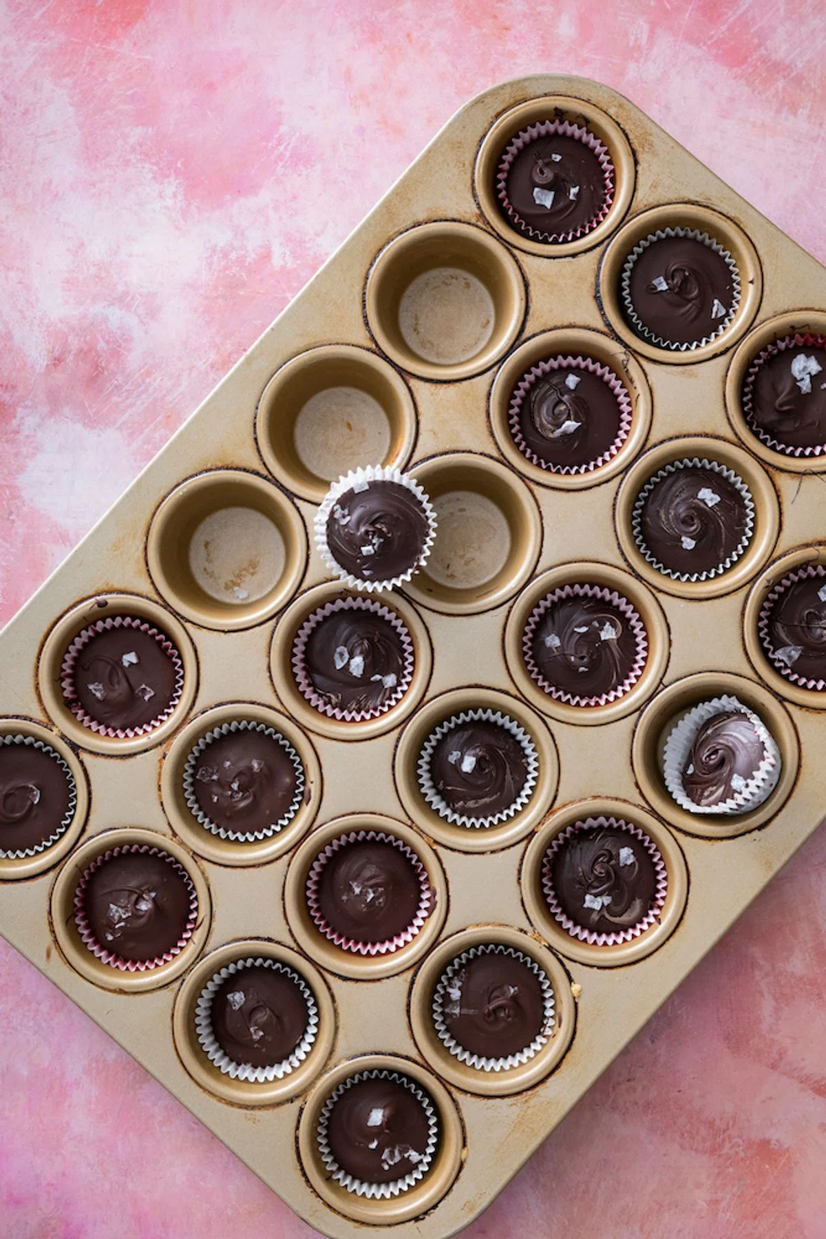 Chocolate Peanut Butter Cups with Sea Salt