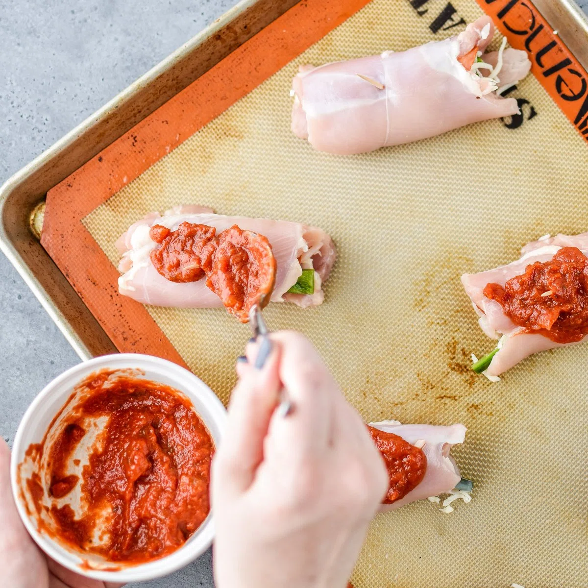 Pizza Chicken Roll Ups Meal Prep