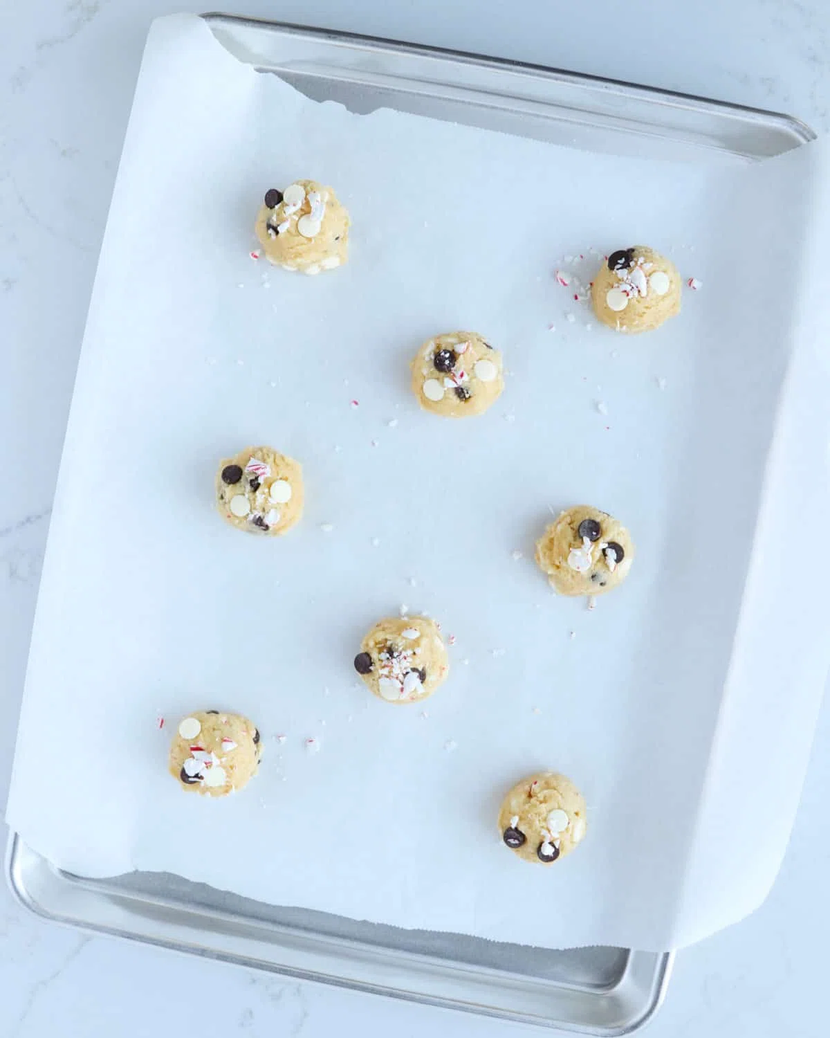 Peppermint Chocolate Chip Cookies