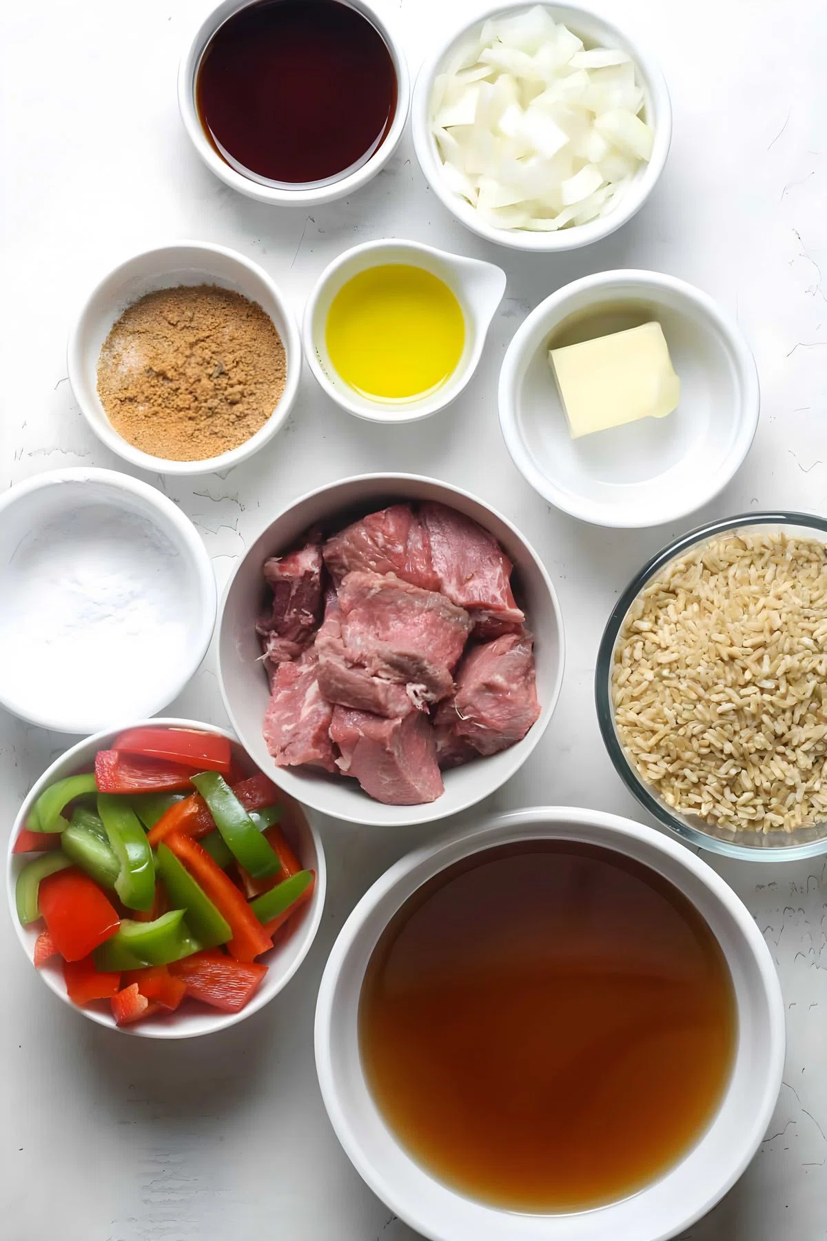 Beef Tips and Rice