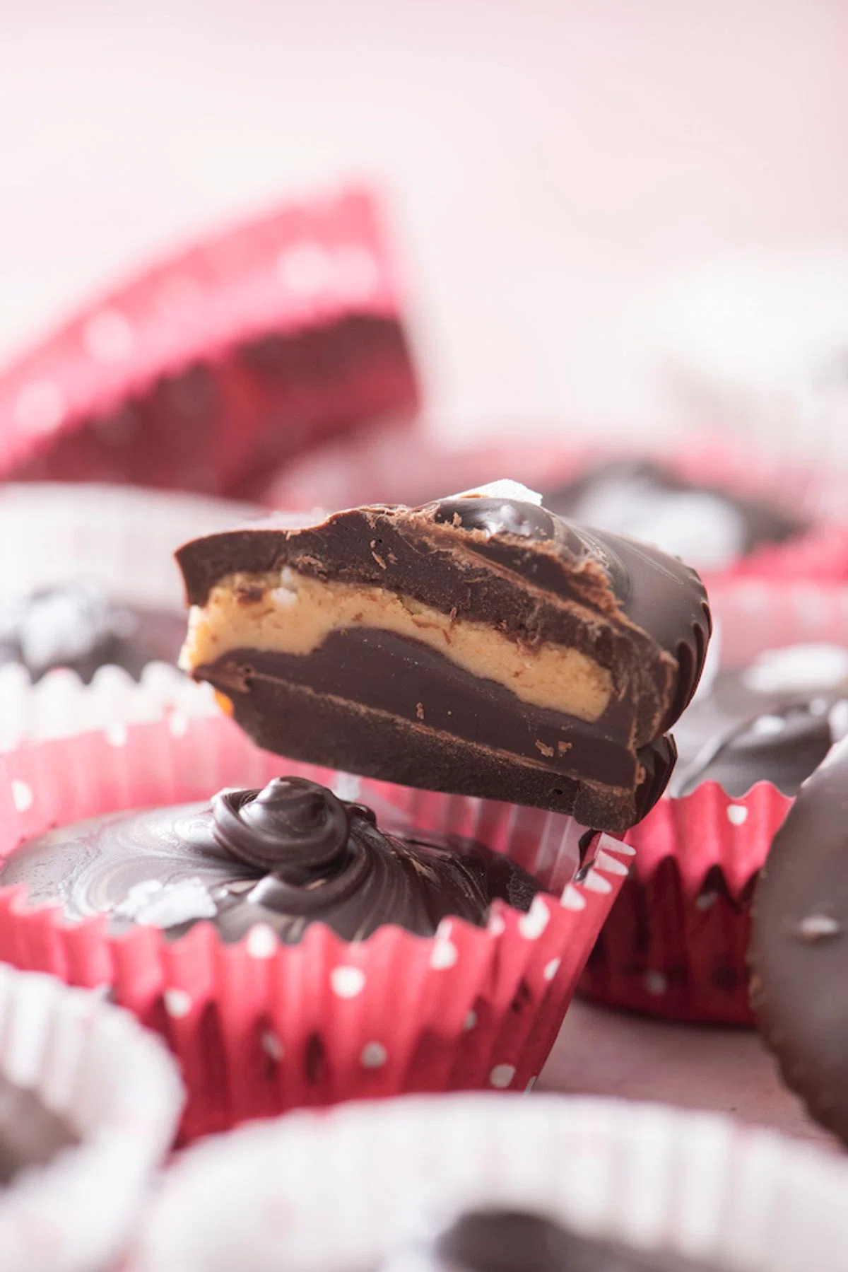 Chocolate Peanut Butter Cups with Sea Salt