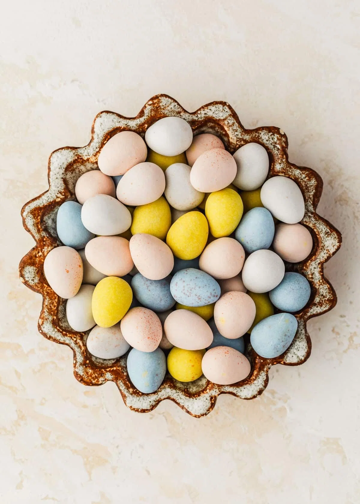 Mini Easter Egg Cheesecakes with Chocolate Ganache