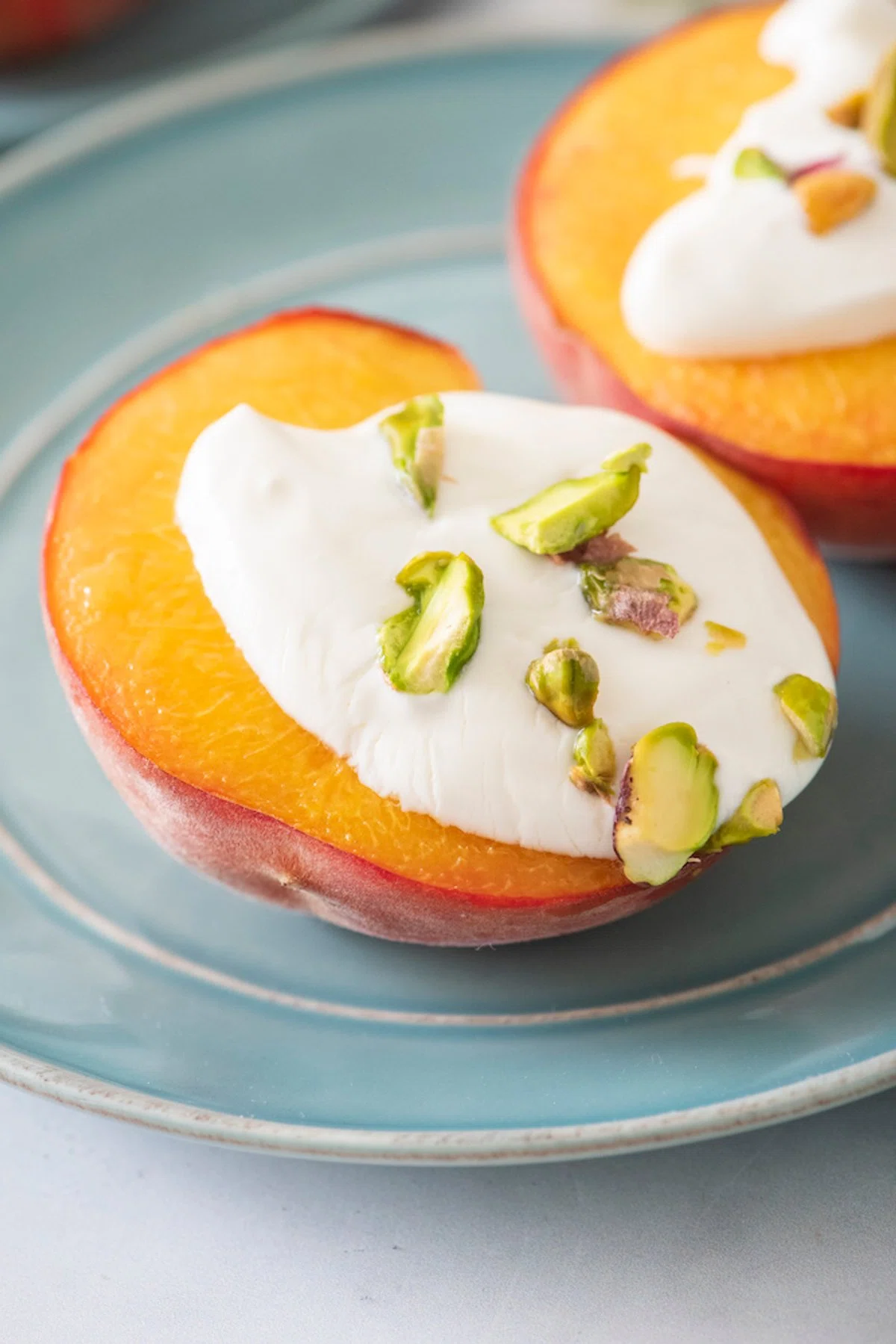 Baked Nectarines with Honey Yogurt Sauce