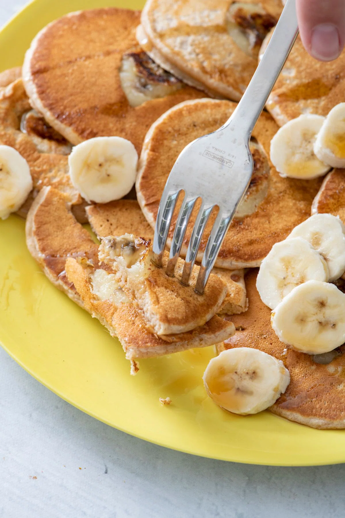 Whole Wheat Cinnamon Banana Pancakes