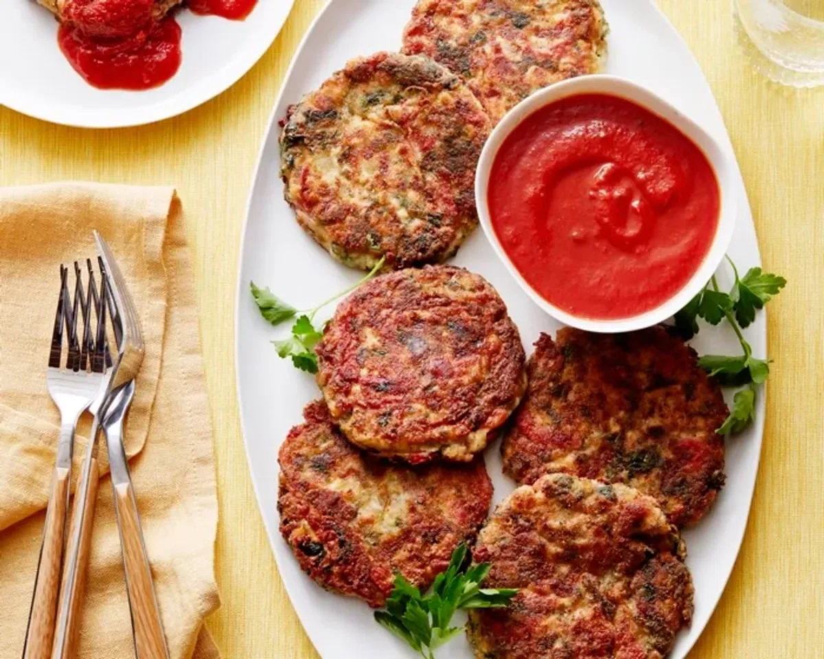 Spinach & Roasted Red Pepper Tofu Croquettes