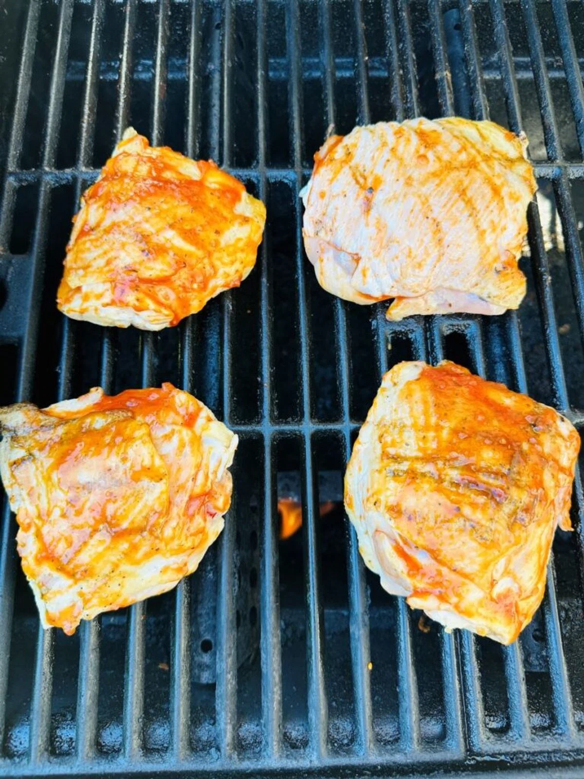 Grilled Barbecue Chicken Thighs