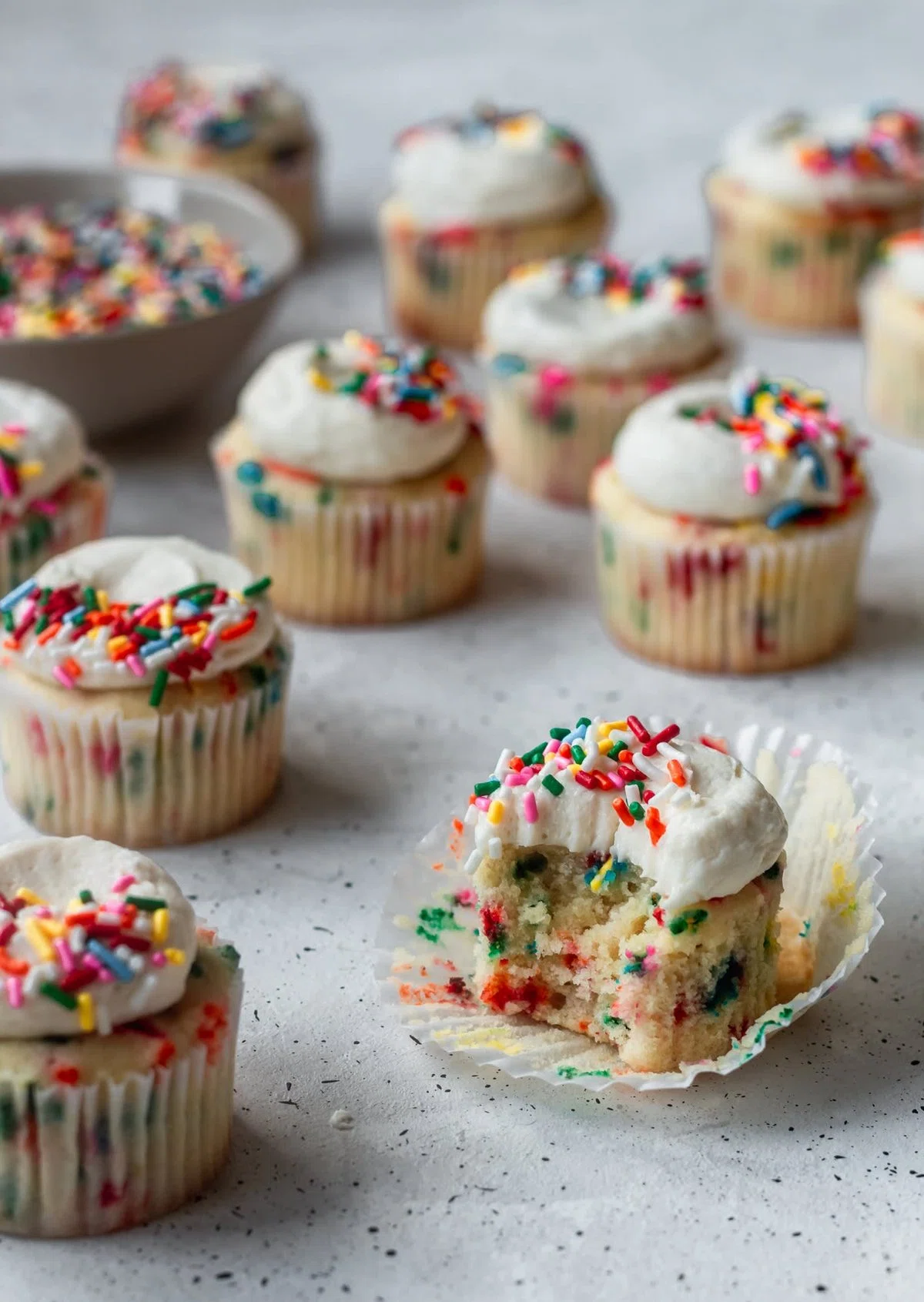 Funfetti Cupcakes With Marshmallow Buttercream