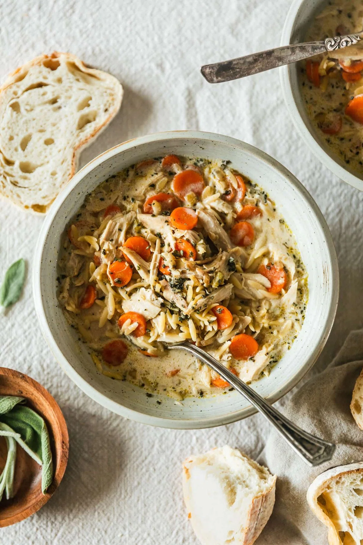 Creamy Orzo Turkey Soup