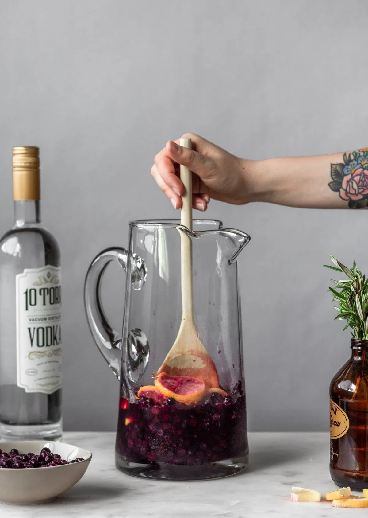 Blueberry Lemon Vodka Spritz