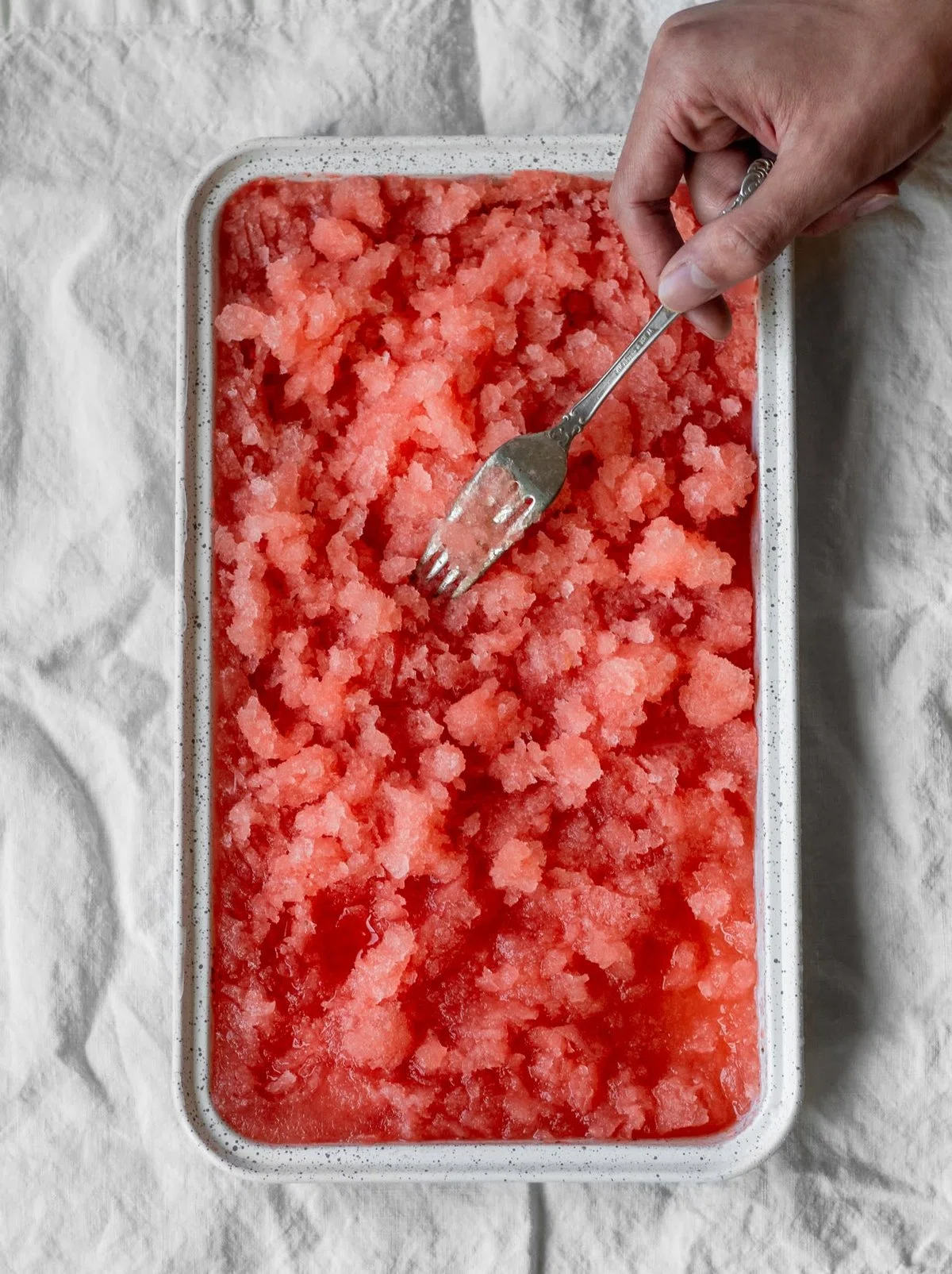 Strawberry Aperol Spritz Granita